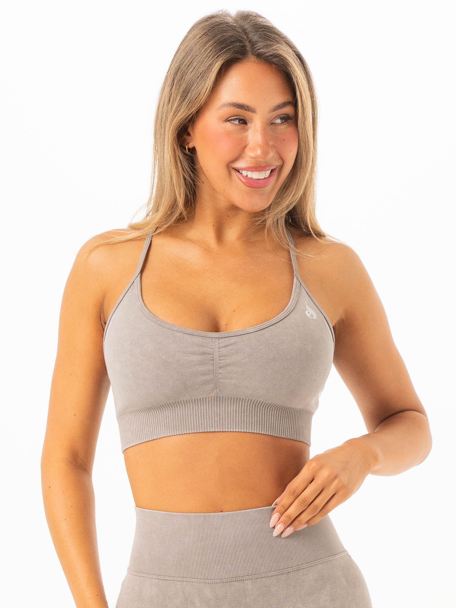 Stonewash Seamless Sports Bra - Ash Stonewash