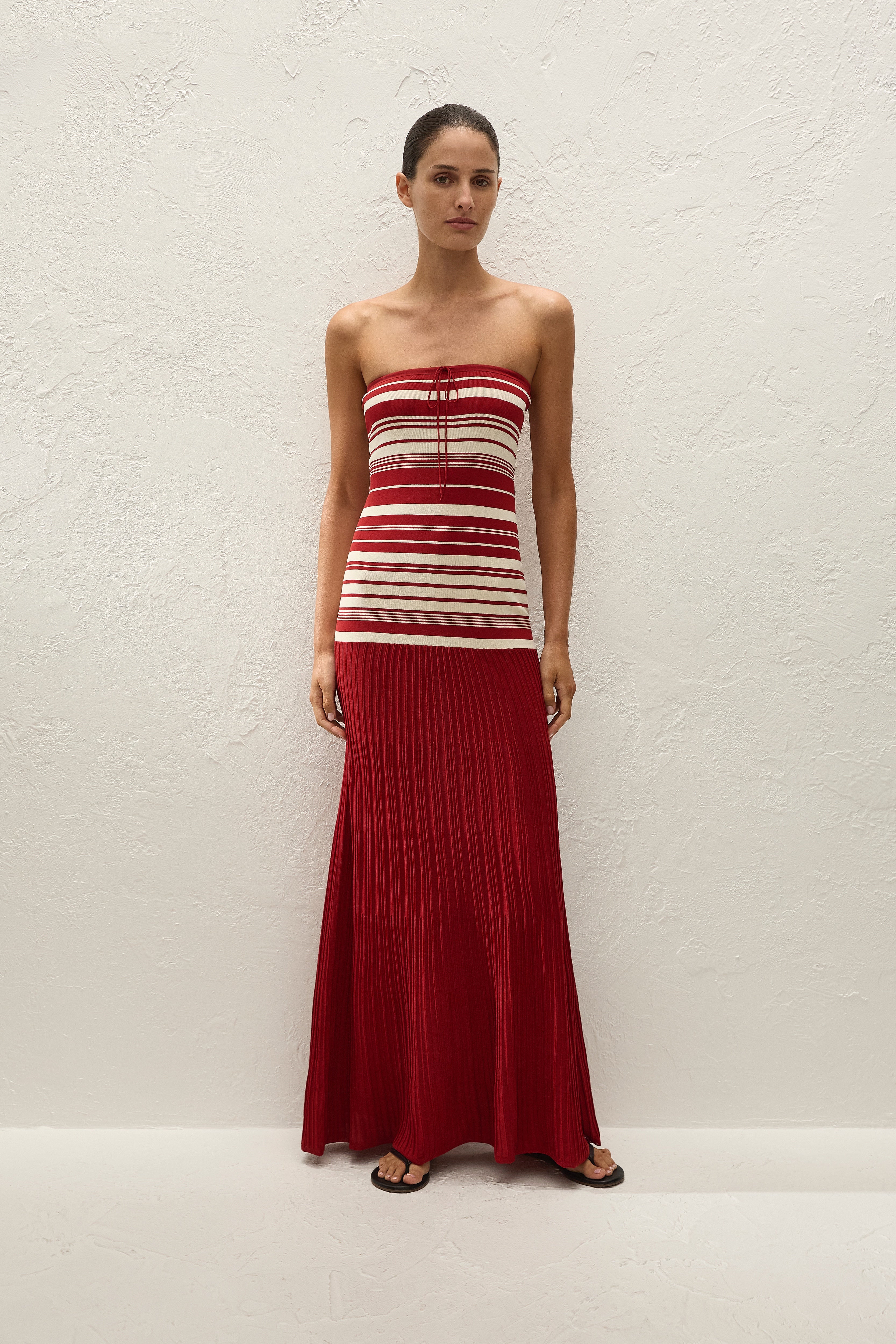 Valmir Maxi Dress Valdemar Stripe Red Ochre