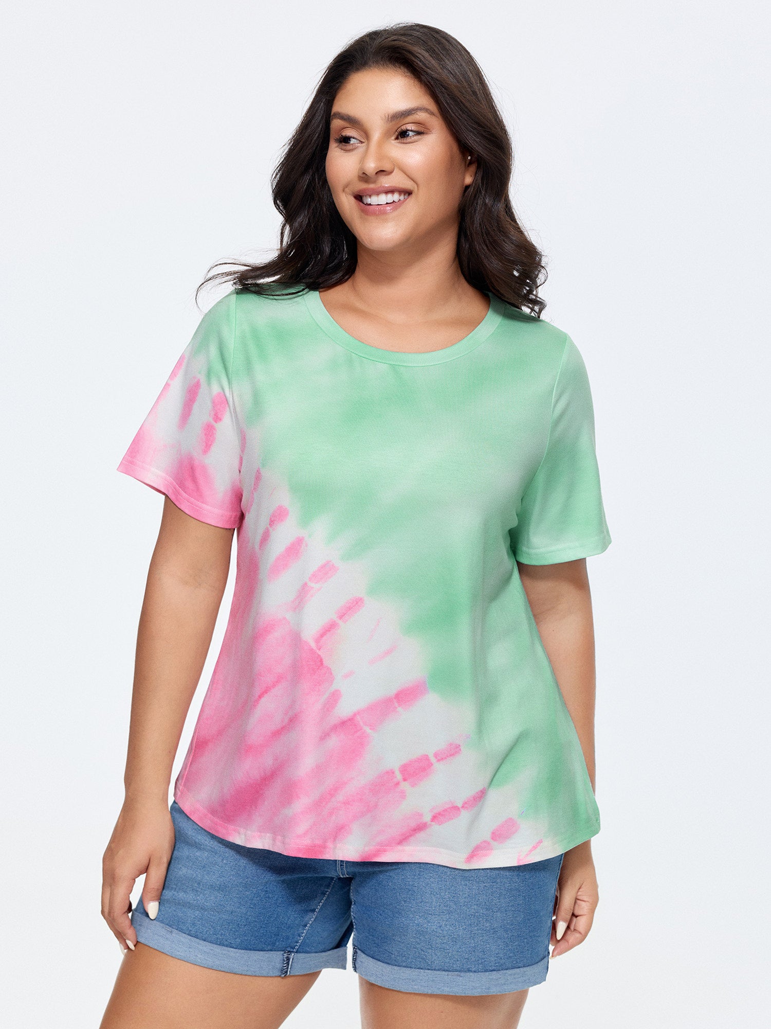 Supersoft Tie-Dye Effect Stretchy T-Shirt