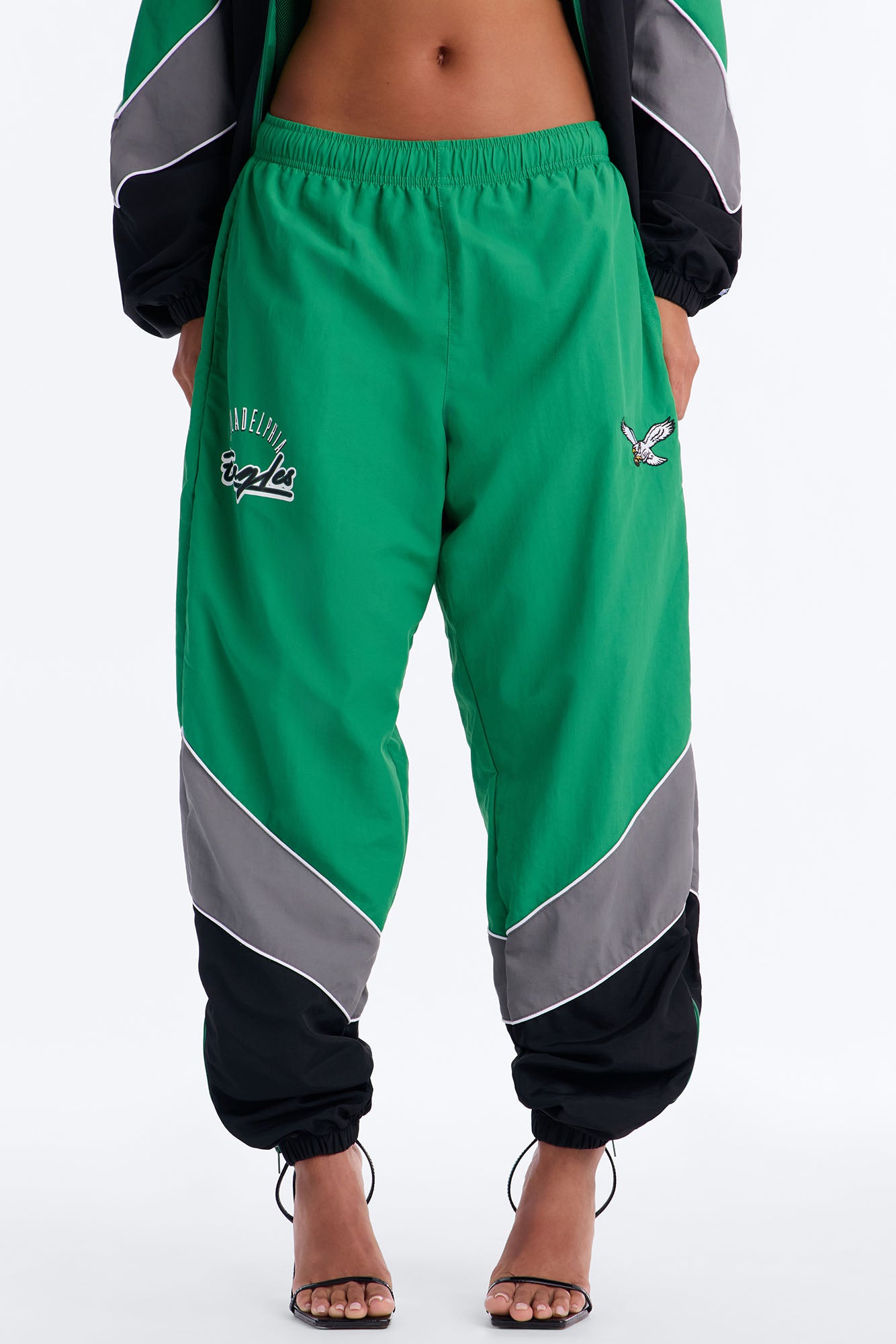 NFL Eagles Windbreaker Track Pant - Kelly Green