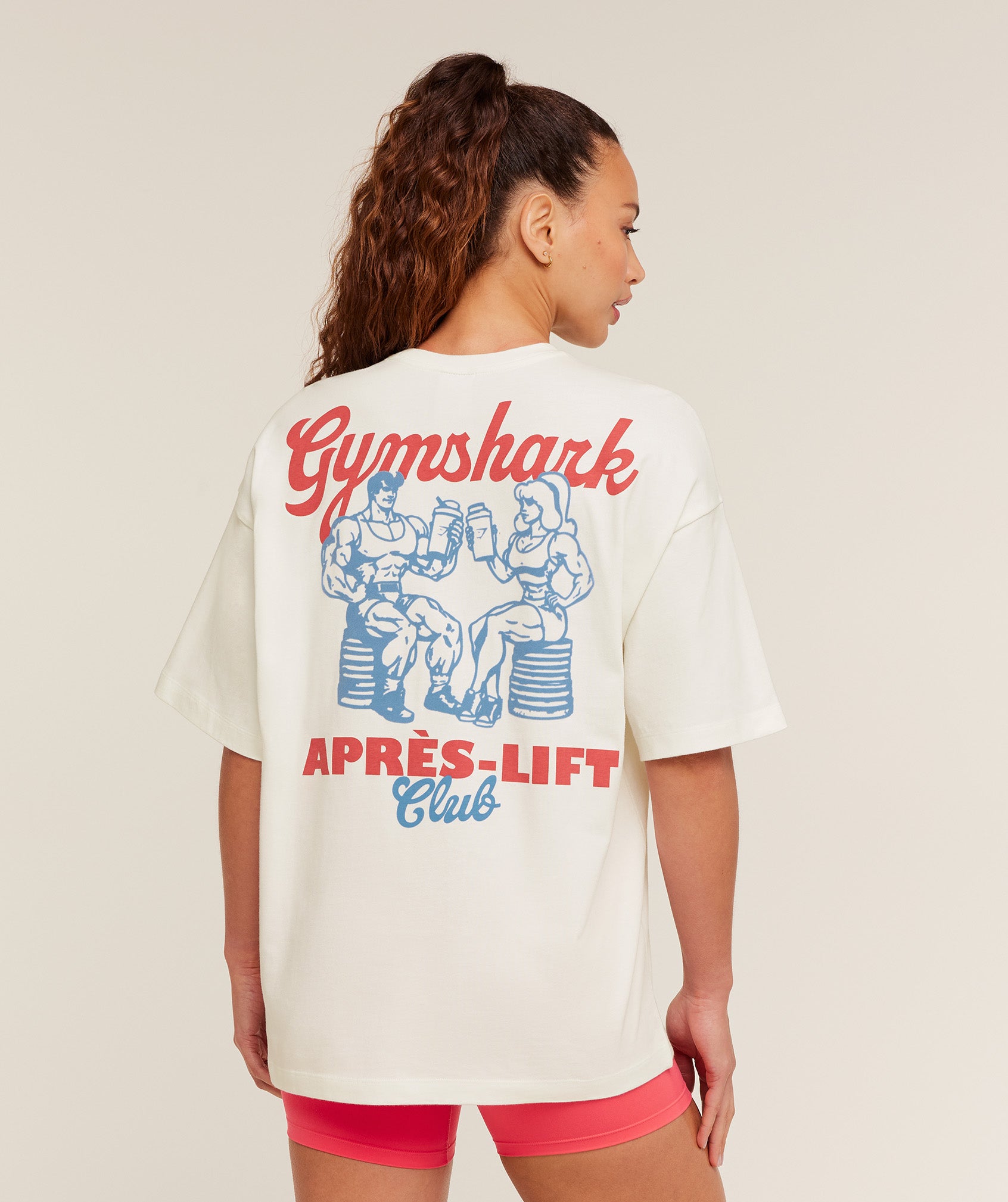 Gymshark Après-Lift Club Oversized T-Shirt - Soft White
