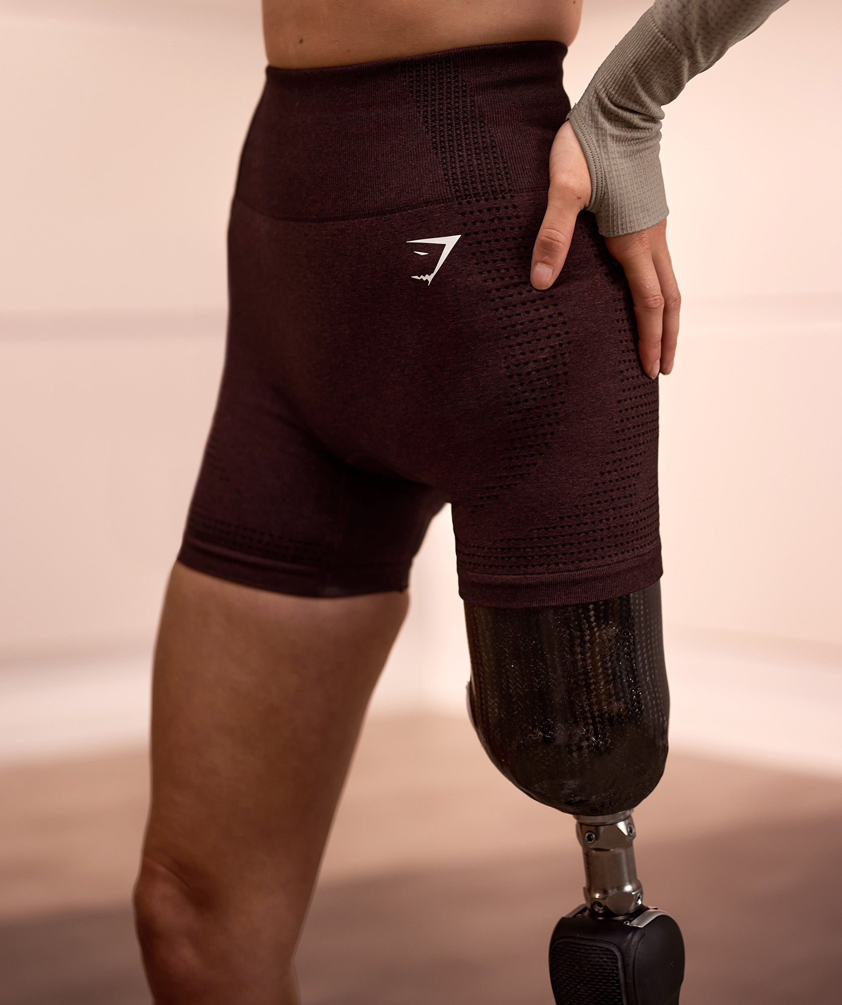 Gymshark Vital Seamless Shorts - Cherry Brown Marl