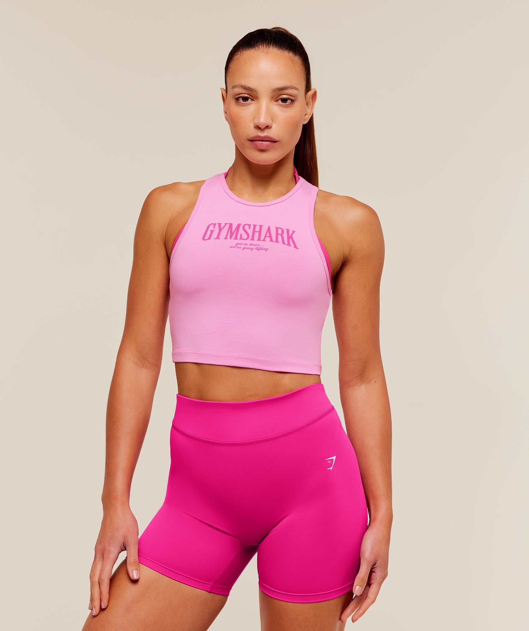 Gymshark Graphic Midi Tank - Focus Pink