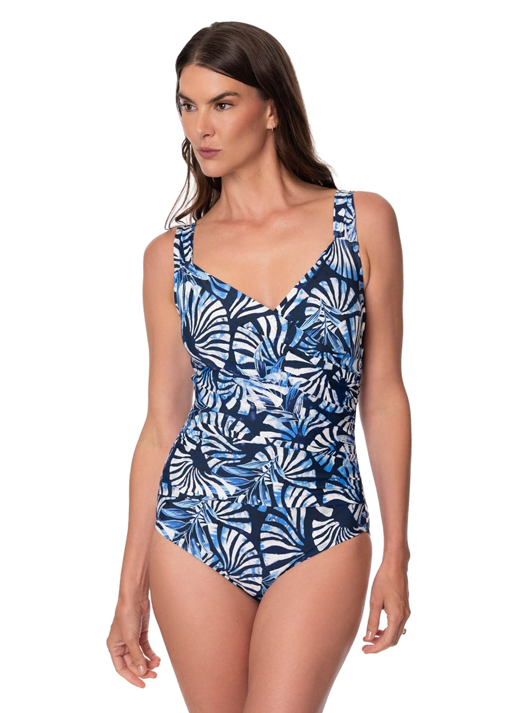 Jantzen Women's Seaside Crush Surplice One Piece Swimsuit