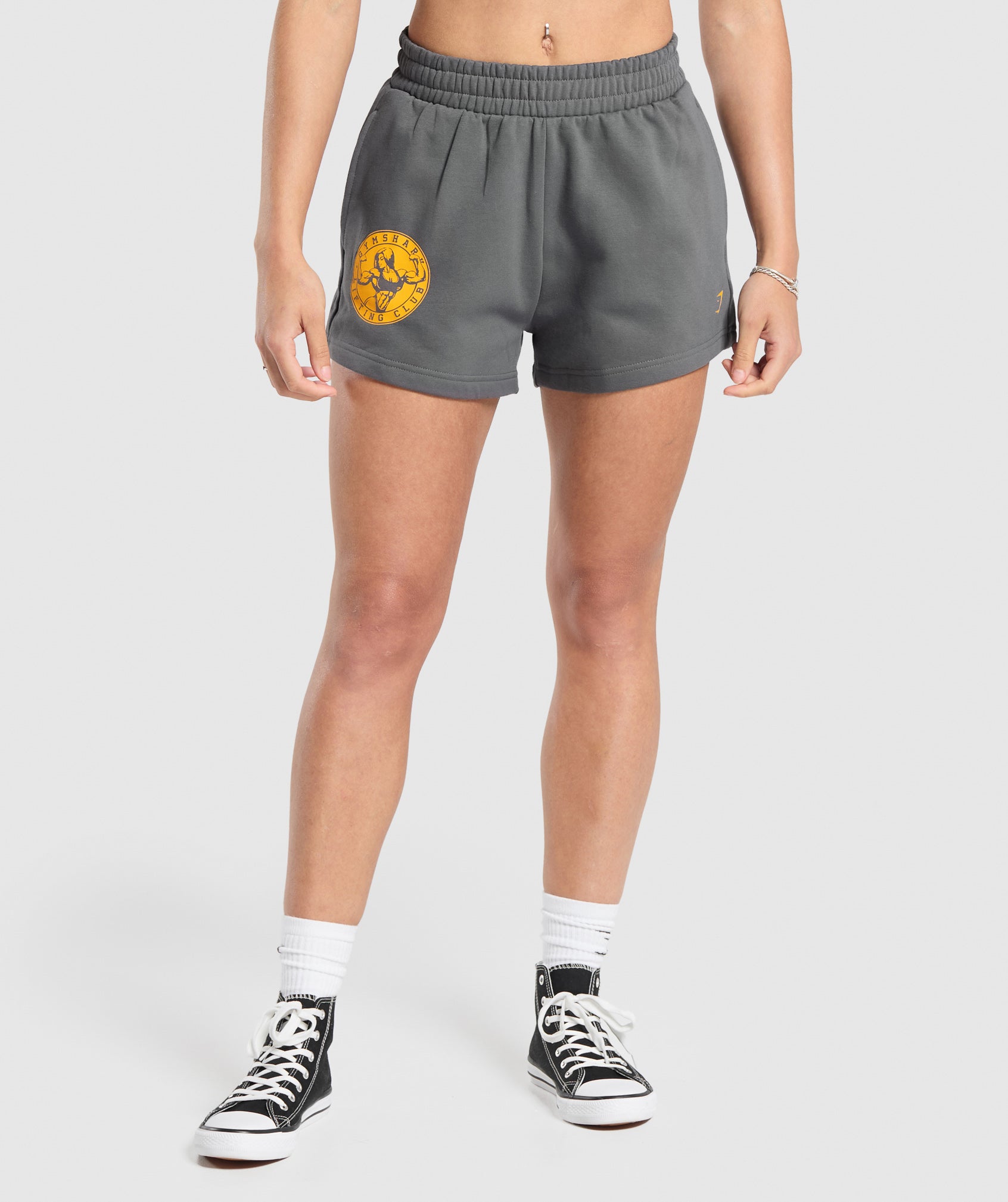 Gymshark Strong Girl Lifting Club Graphic Short - Pitch Grey