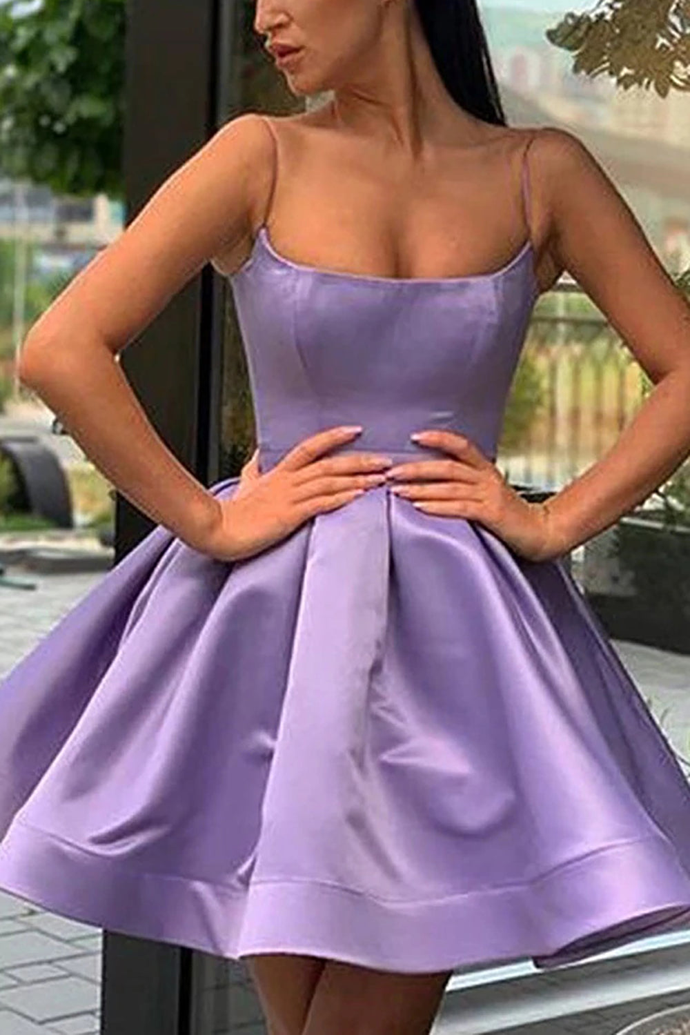 Simple Purple Short Homecoming Dress/Mini Dress