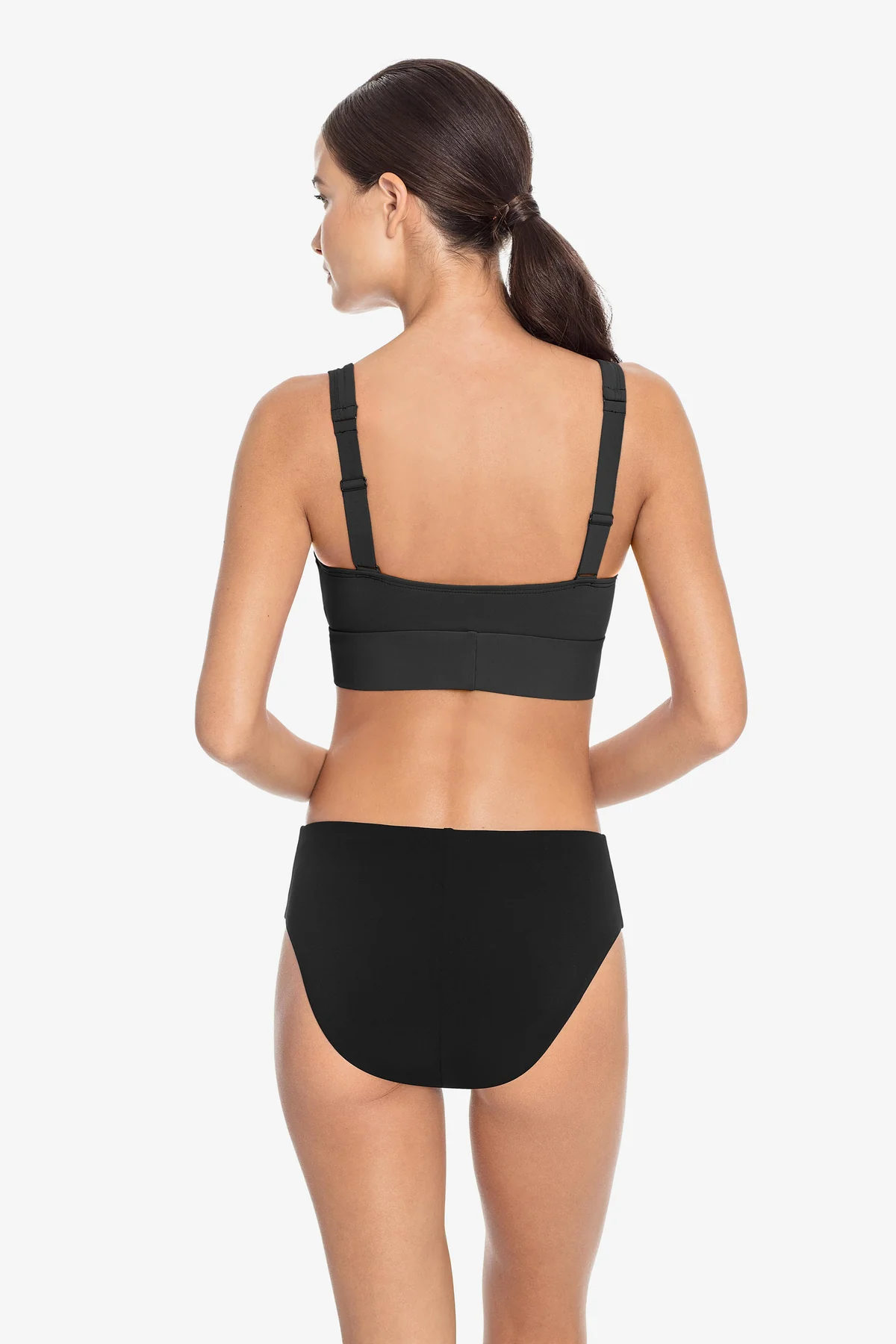 Robin Piccone Black Ava High Waist Bottom