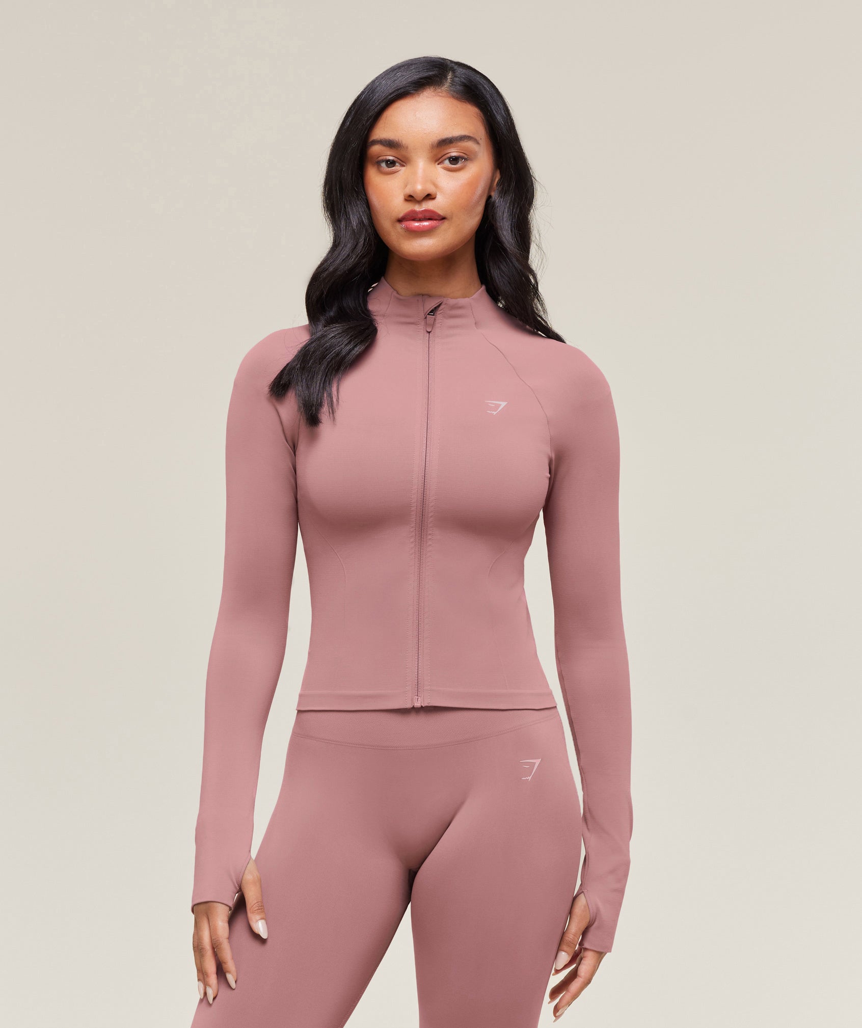 Gymshark Soft Sculpt Zip Up Jacket - Calm Pink