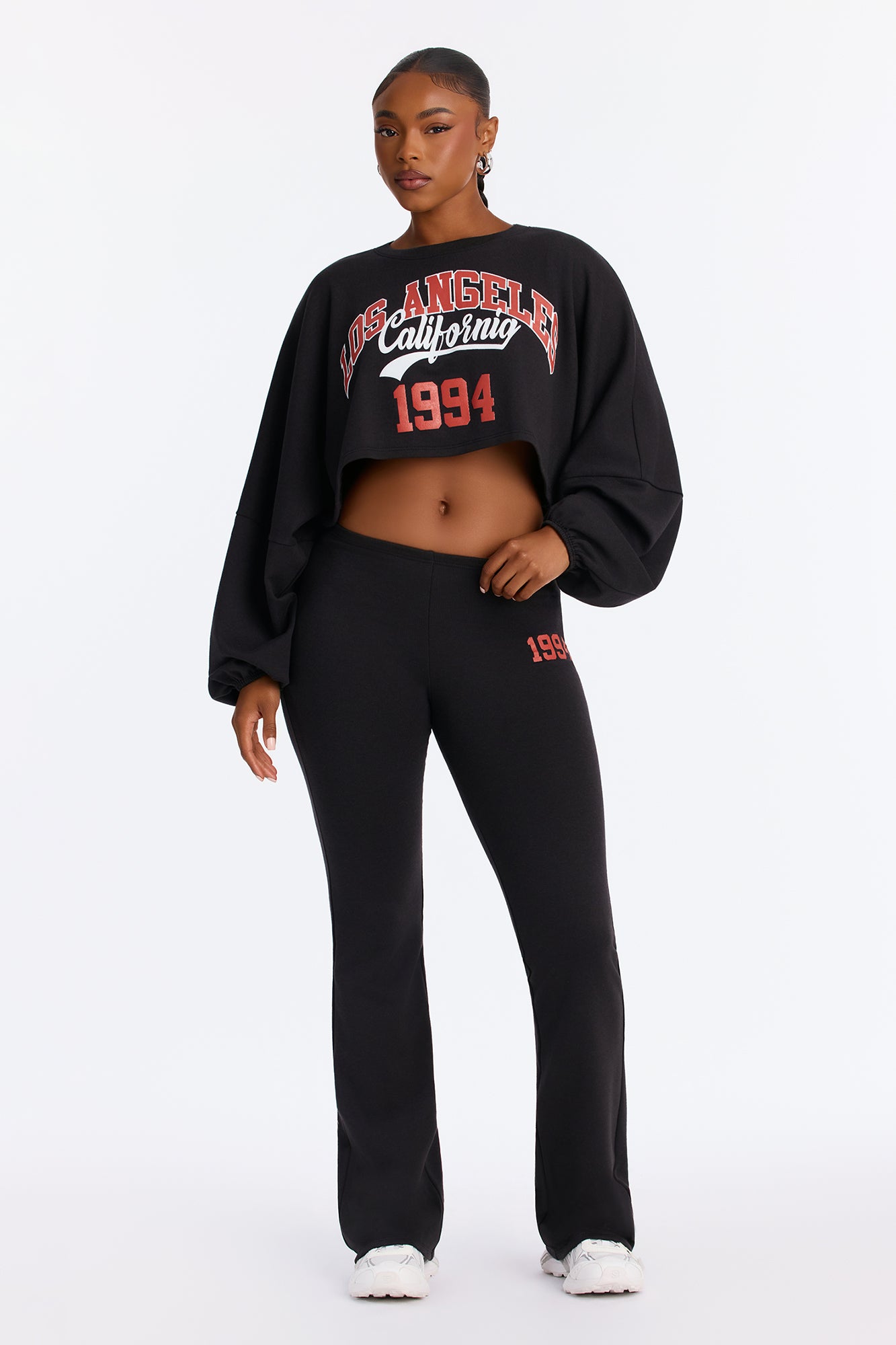 California 1994 Flare Leg Pant Set - Black