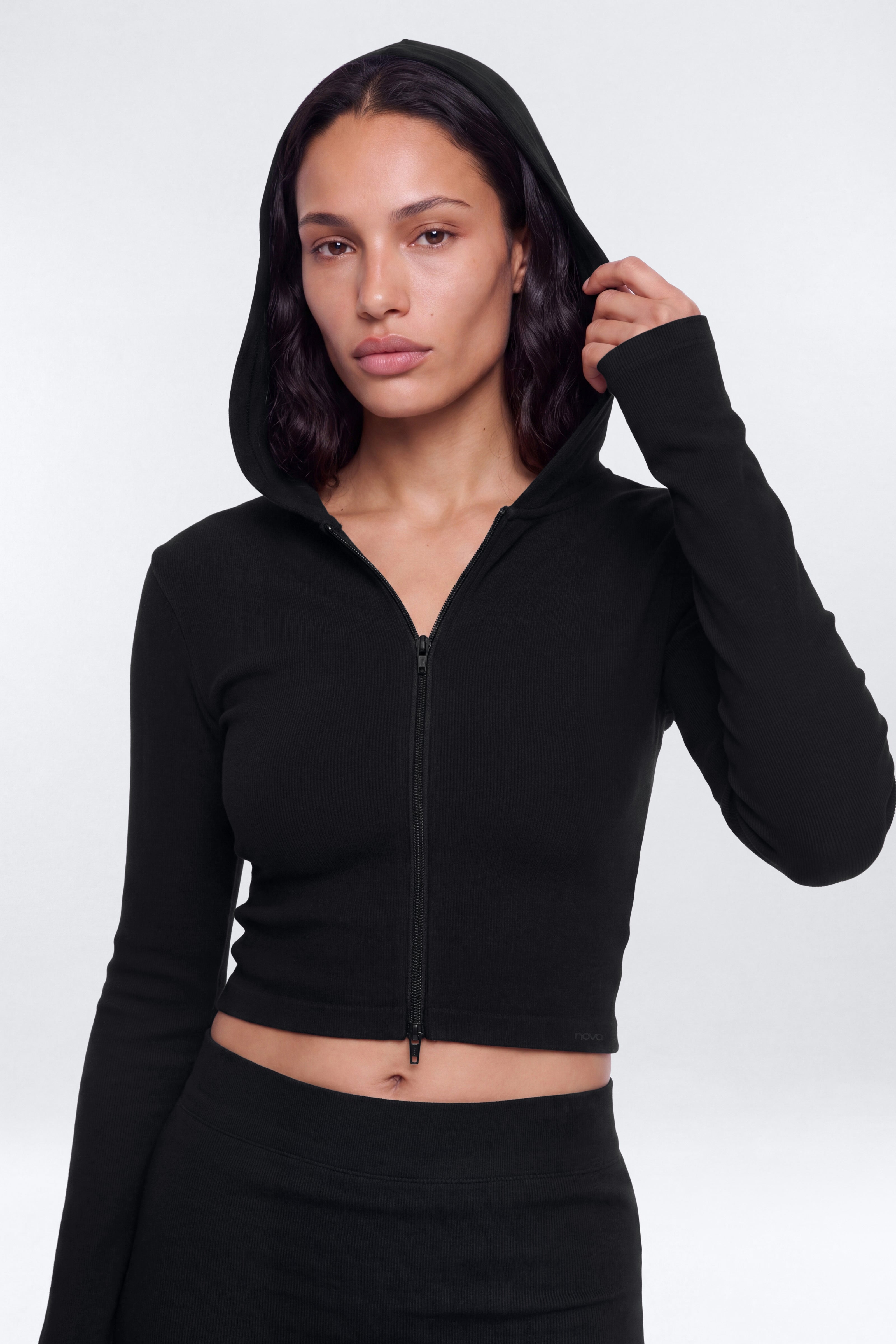 CottonFlex™ Full Zip Hooded Jacket - Black