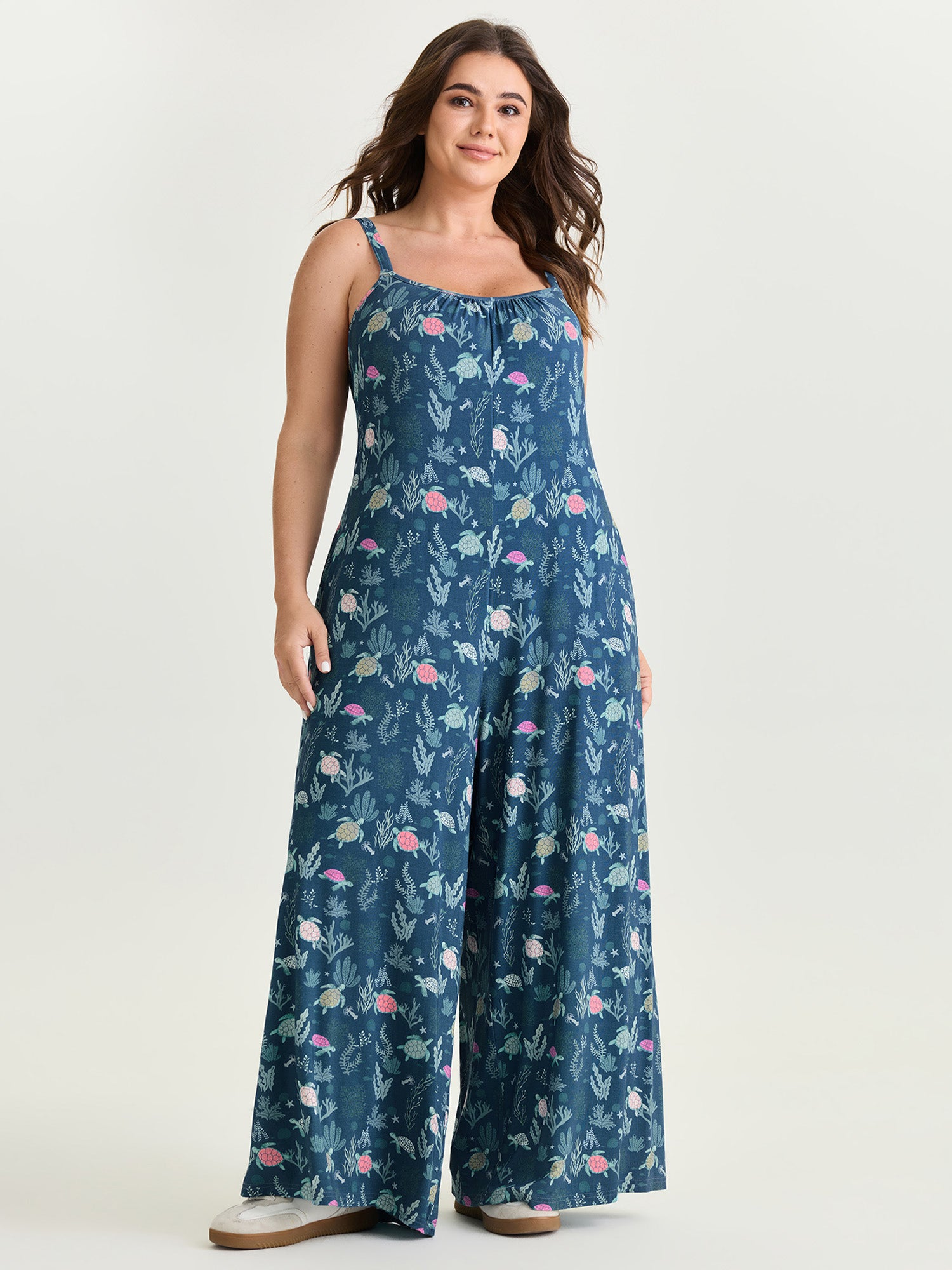 Supersoft Turtle Print Lounge Jumpsuit