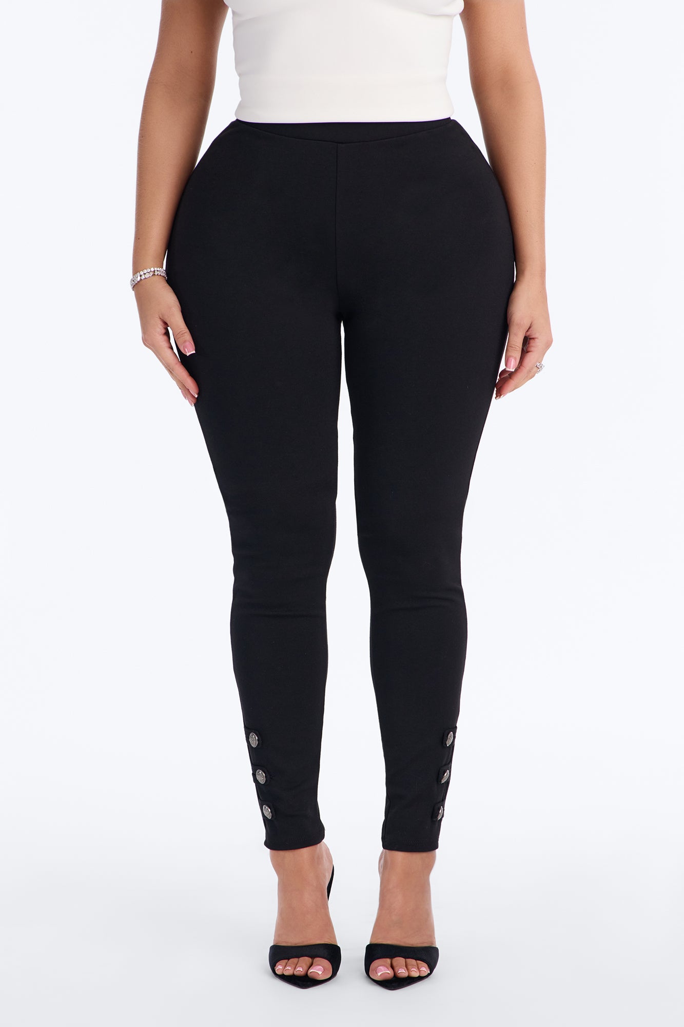 Trixie High Rise Militant Ponte Leggings - Black