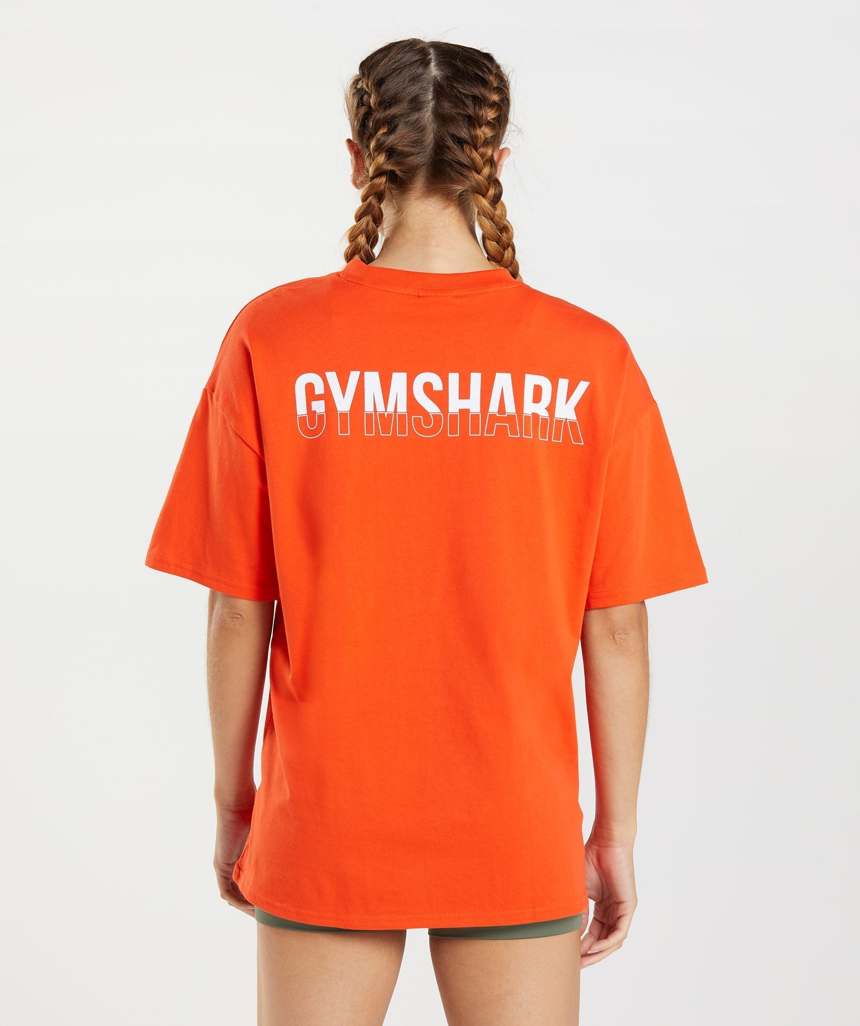 Gymshark Fraction Oversized T-Shirt - Red