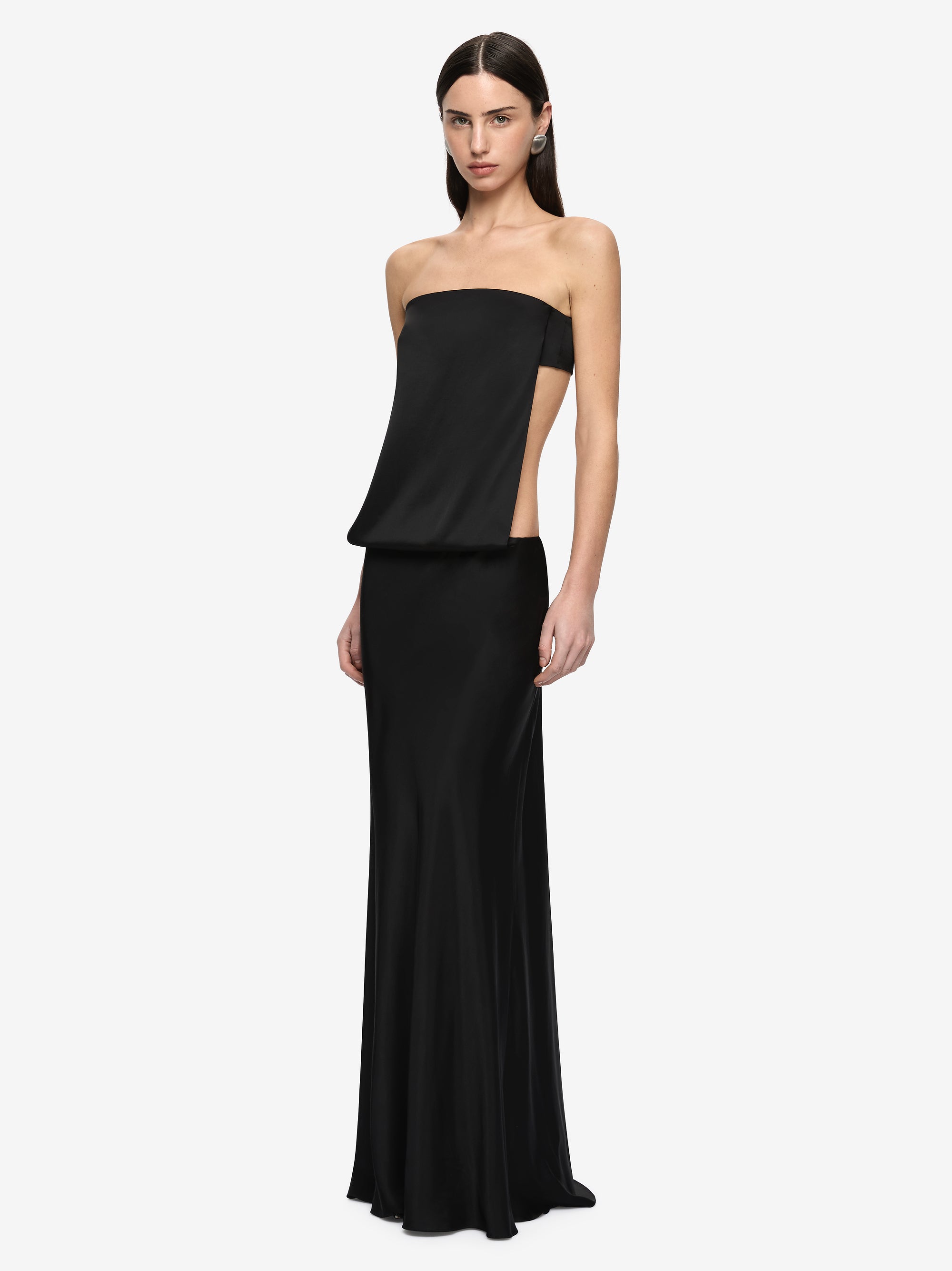 RENEE STRAPLESS MAXI DRESS - BLACK