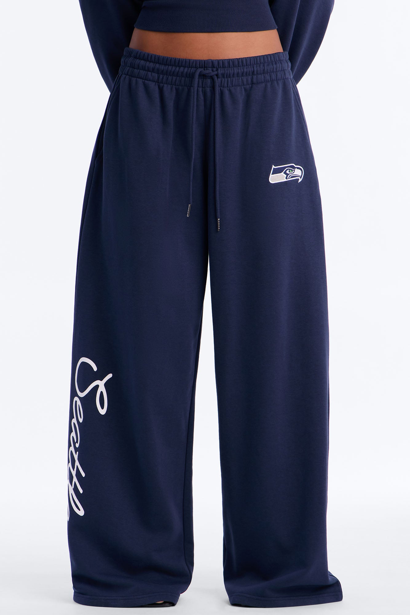 NFL Seahawks Wide Leg Sweatpant - Navy