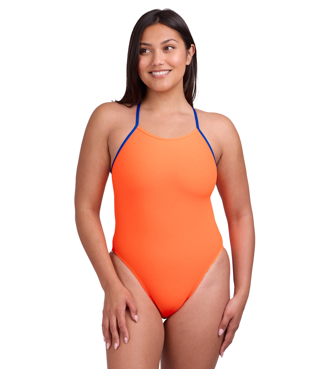 JOLYN Women's Brandon 2 Contrast Sunkist One Piece Swimsuit