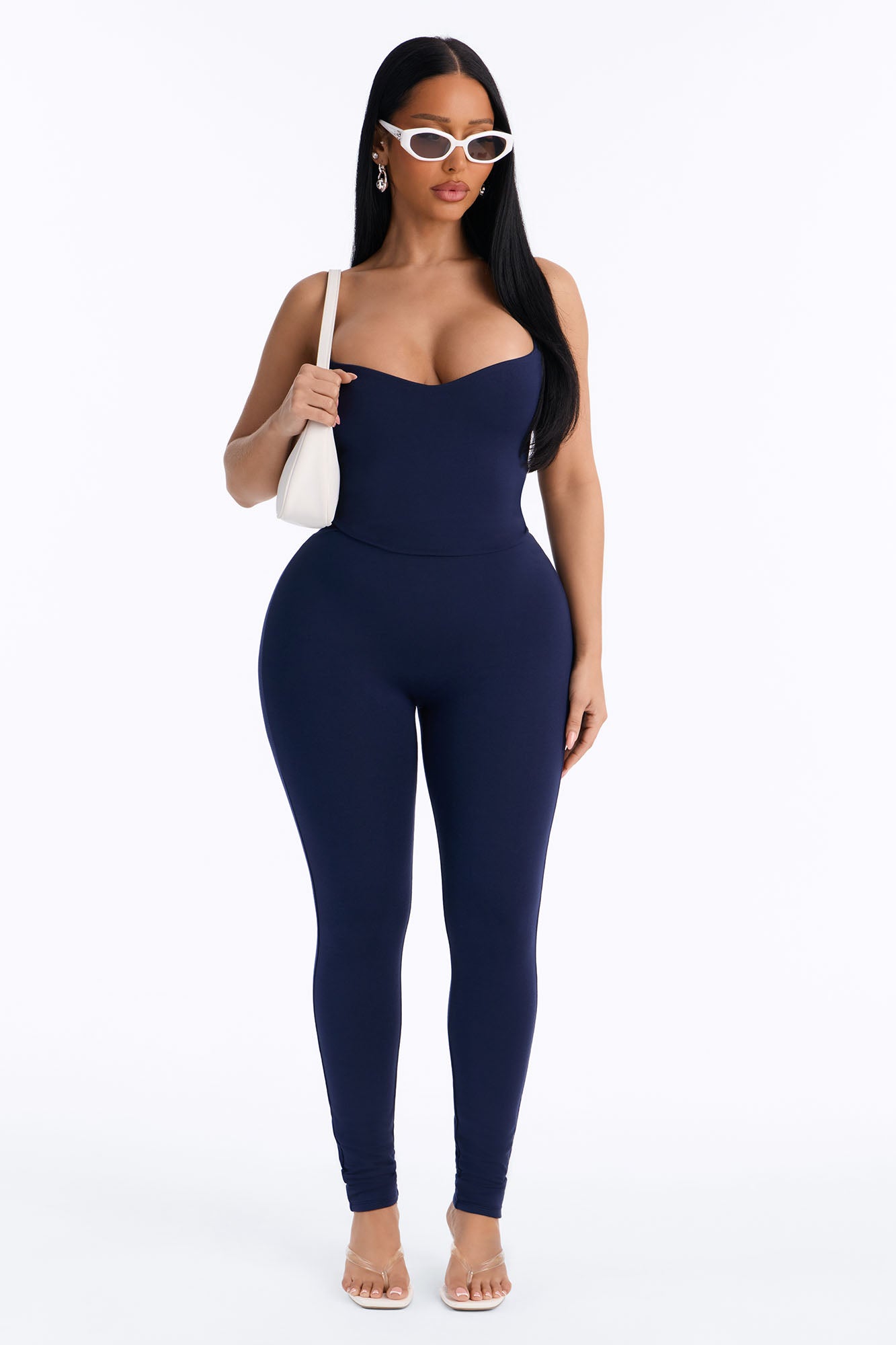 Sweetheart Premium Modal Jumpsuit - Navy