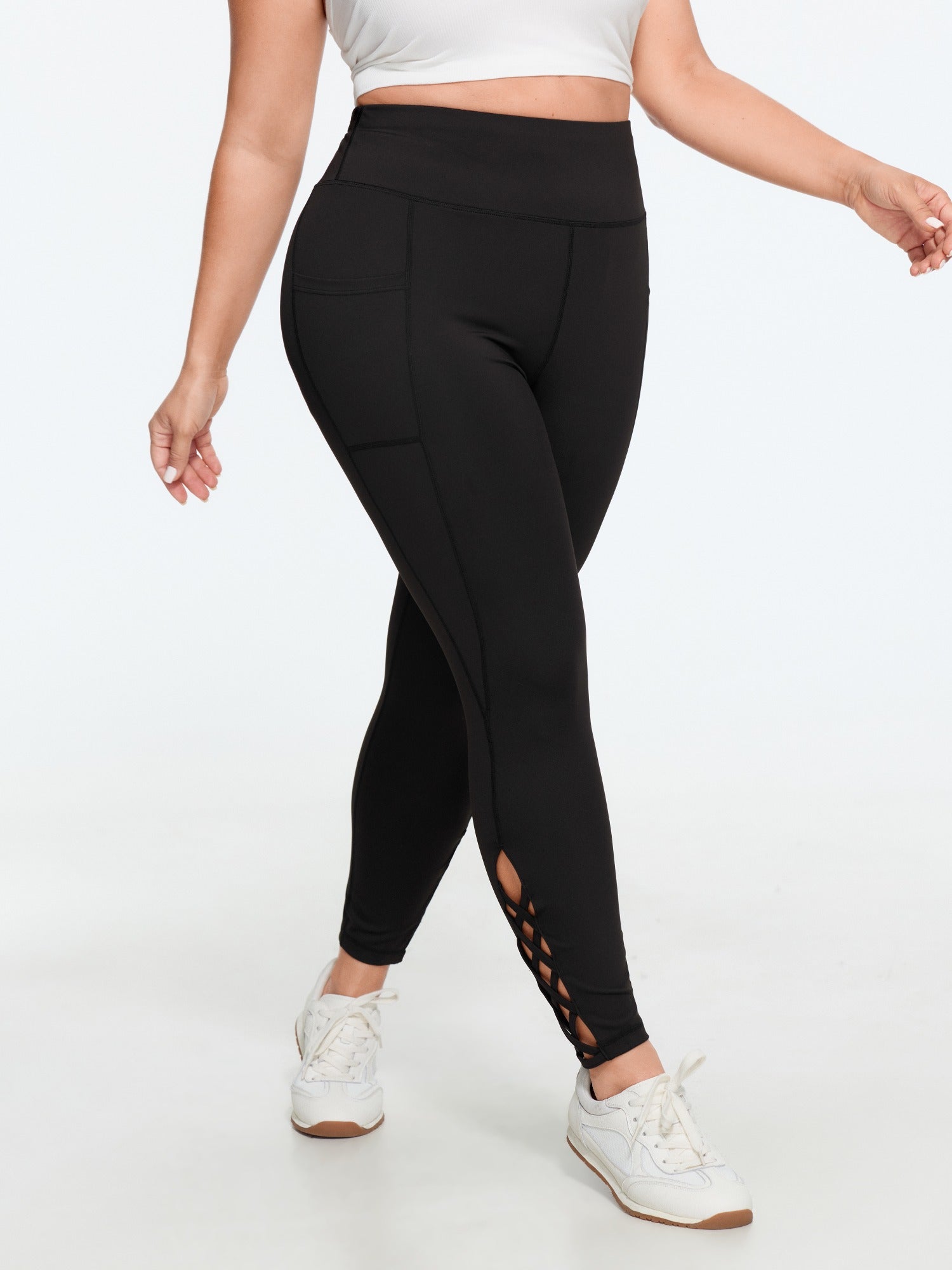 Stretchy High Waist Side Pockets Leggings