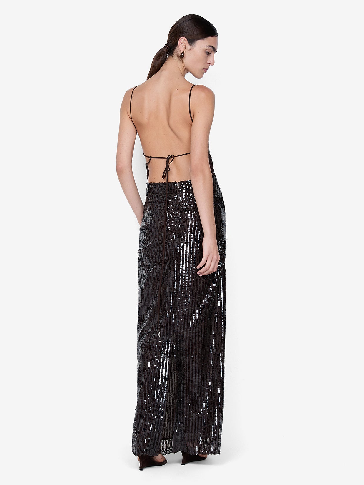 ROMILLY MAXI DRESS - DARK CHOCOLATE
