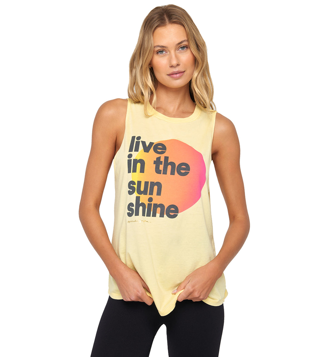 Spiritual Gangster Sunshine Jade Muscle Tank