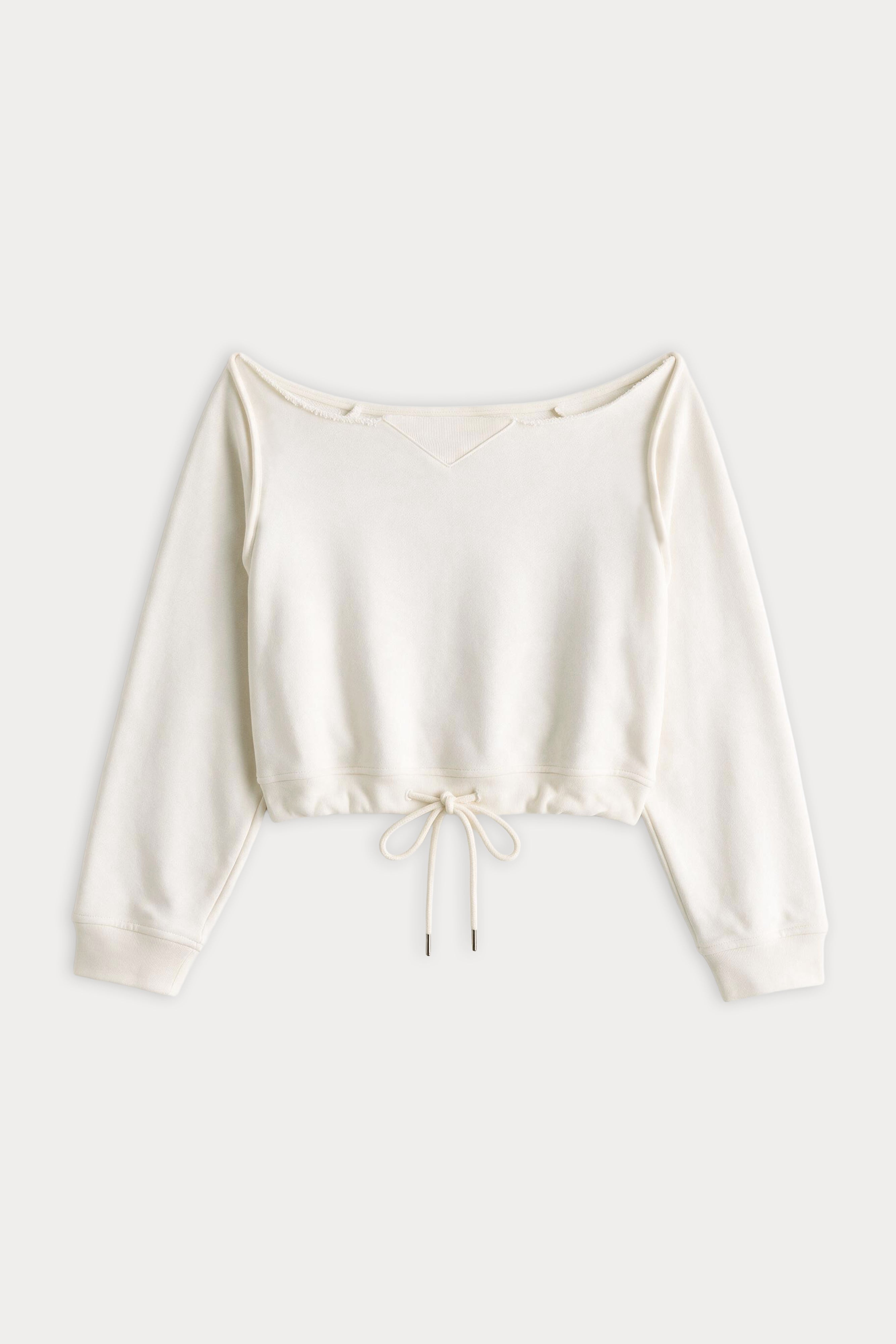 THE FRENCH TERRY TIE SWEATSHIRT | CHALK