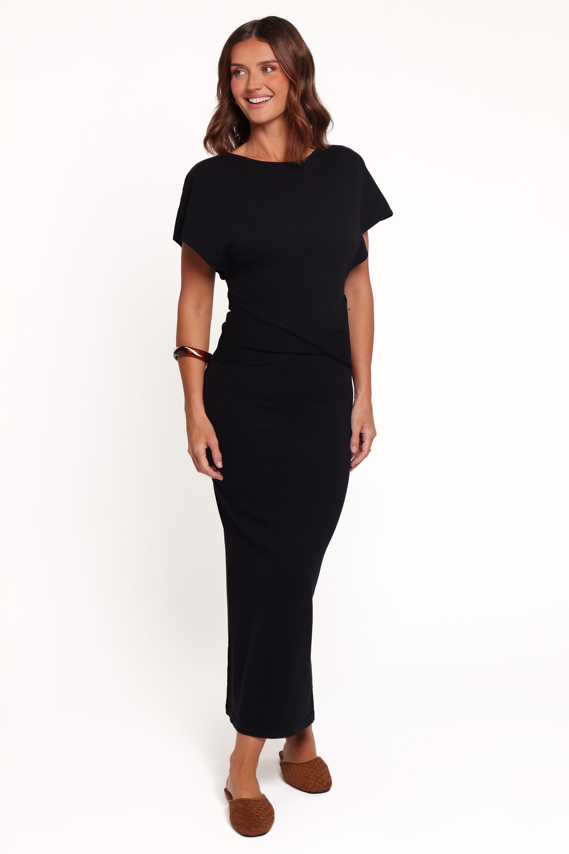 Carlina Midi Dress - Black