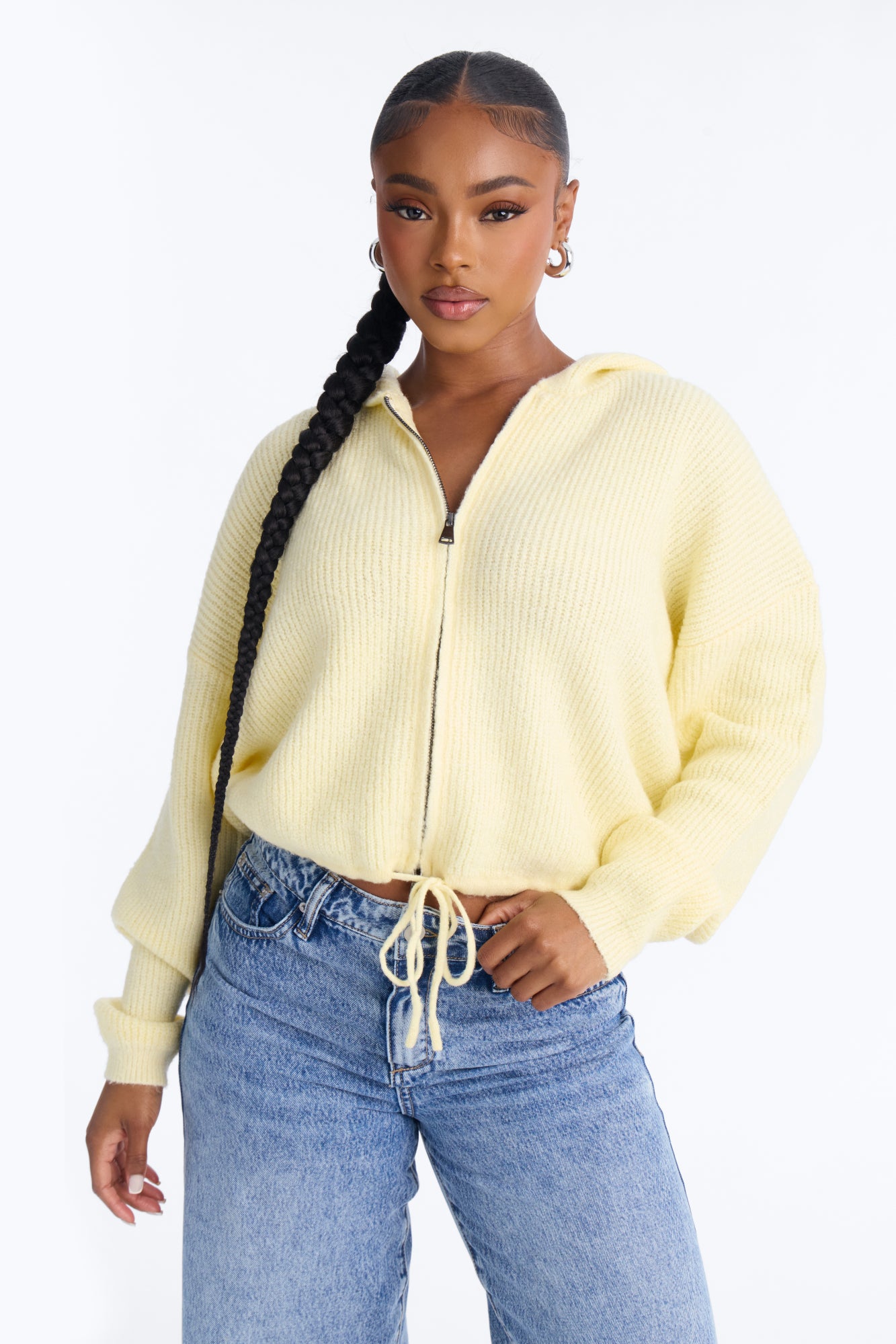 Maple Skies Hooded Cardigan - Butter Yellow