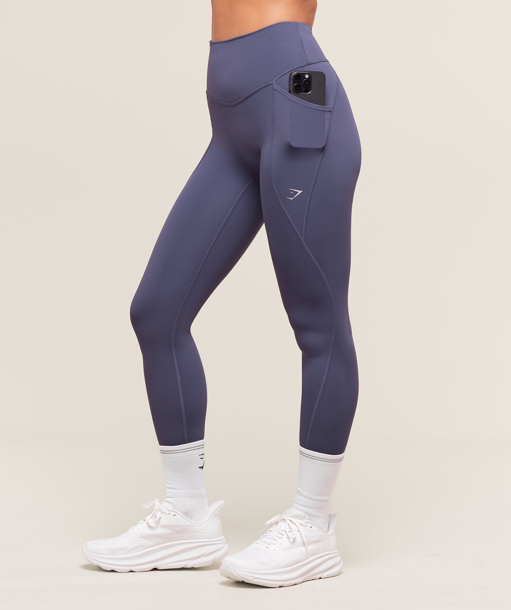 Gymshark Running Pocket Legging - Weighted Purple