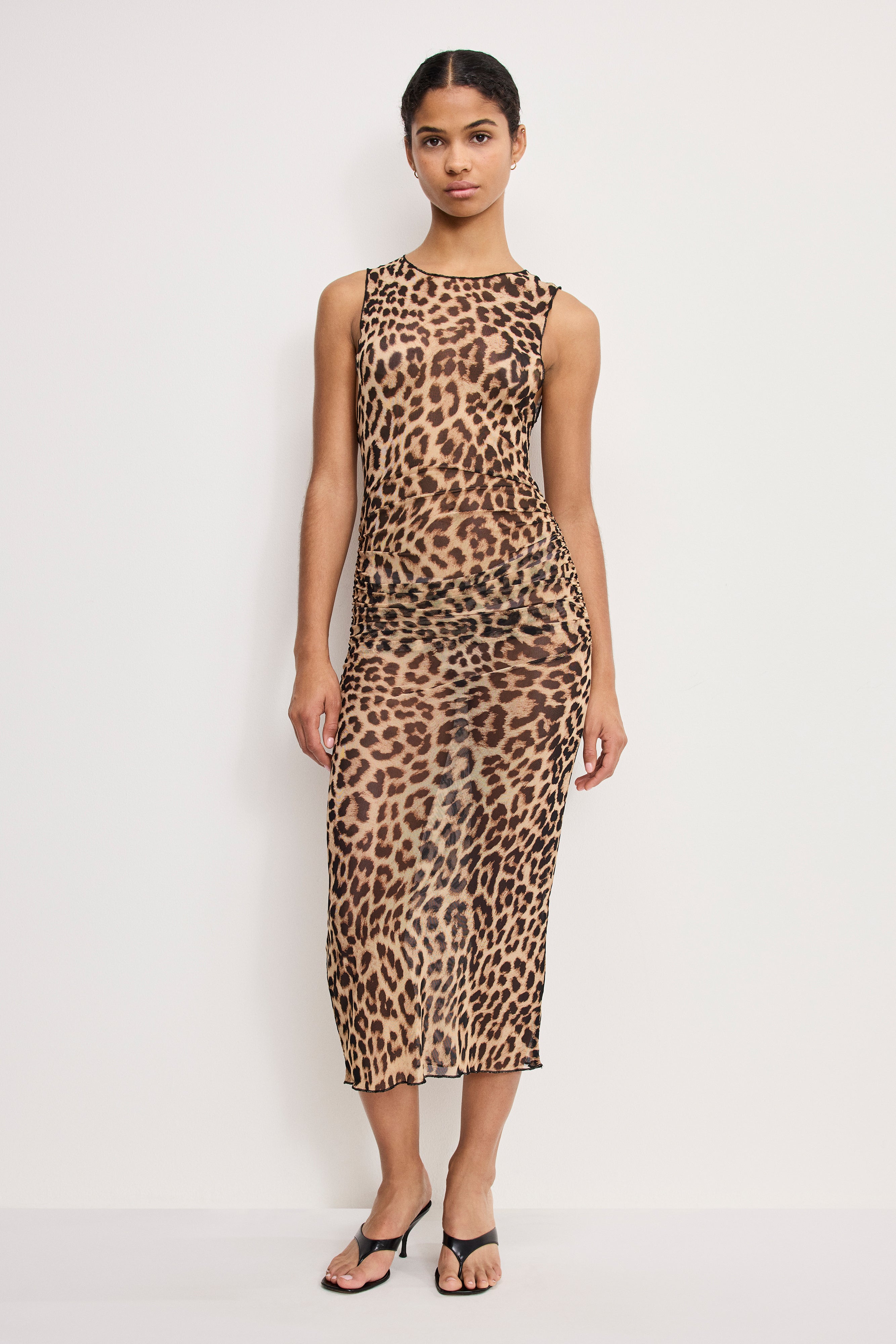 MESH MIDI DRESS | LUCKY LEOPARD001