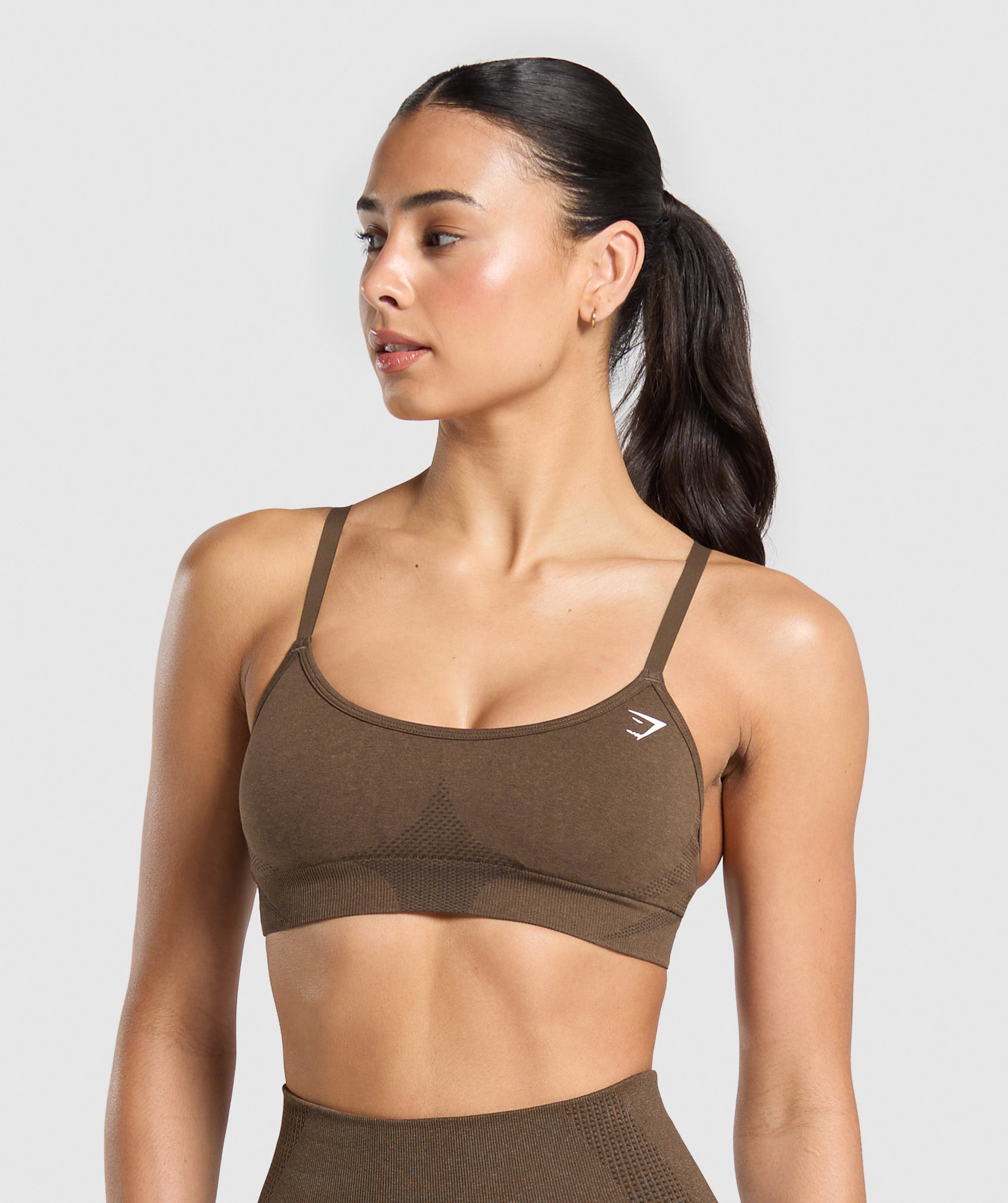 Gymshark Vital Seamless Minimal Sports Bra - Espresso Marl