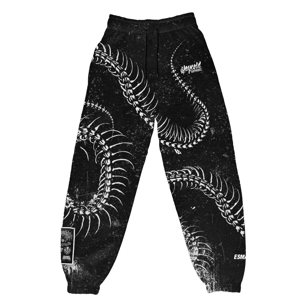 Black Spine (Black) - Sweatpants (350GSM)