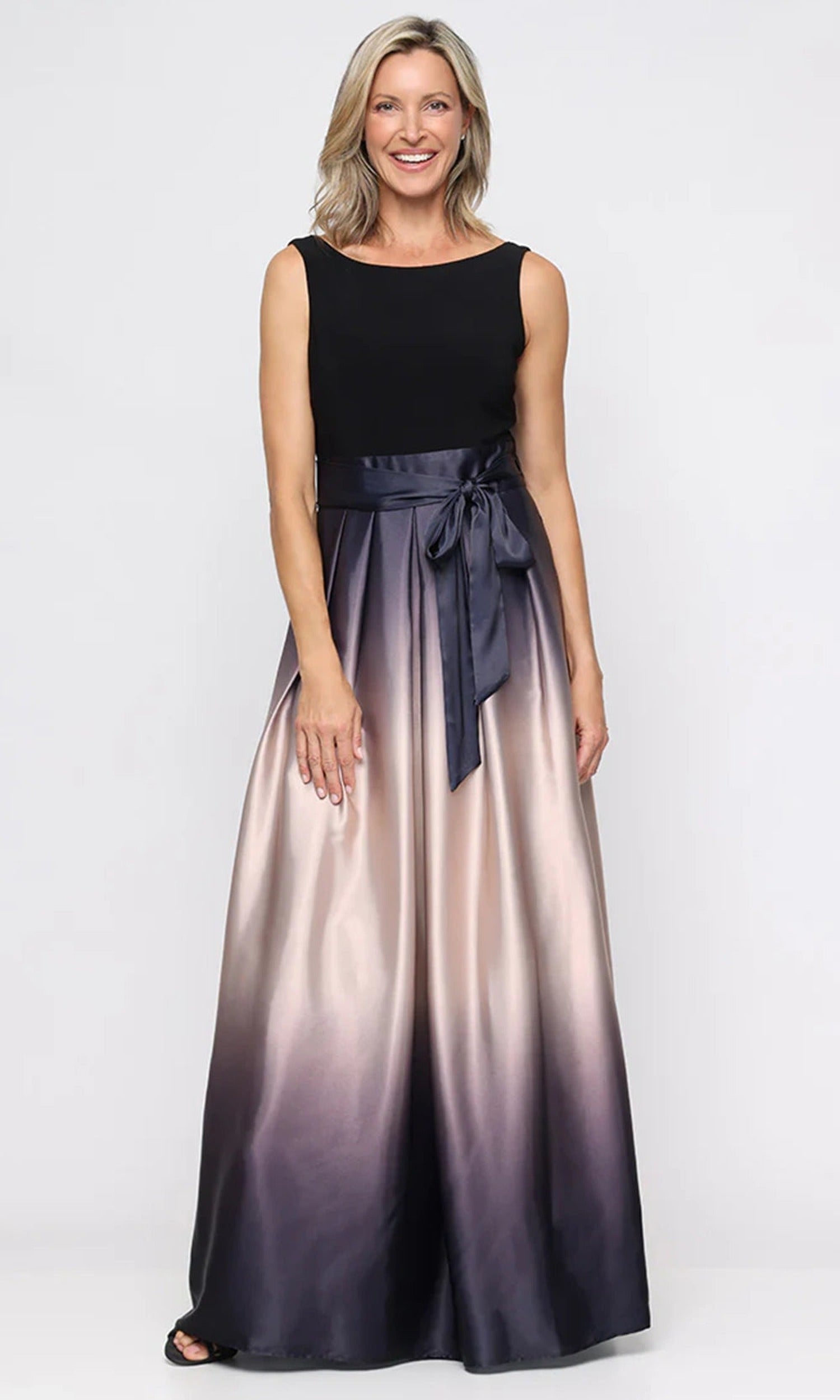 S.L. Fashions 119435M - Ombre Bateau Formal Dress