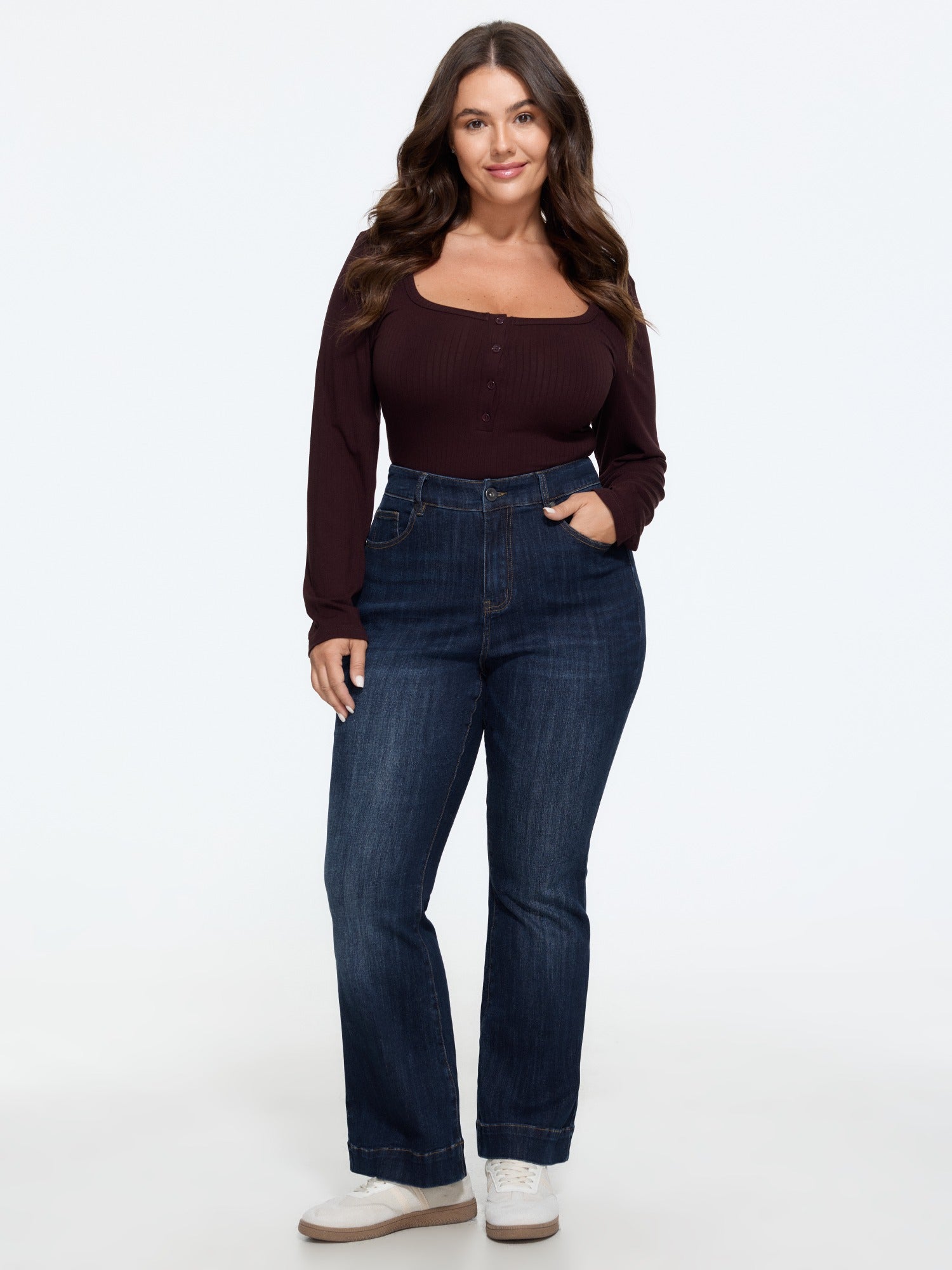 Stretch Classic Wash Bootcut Jeans