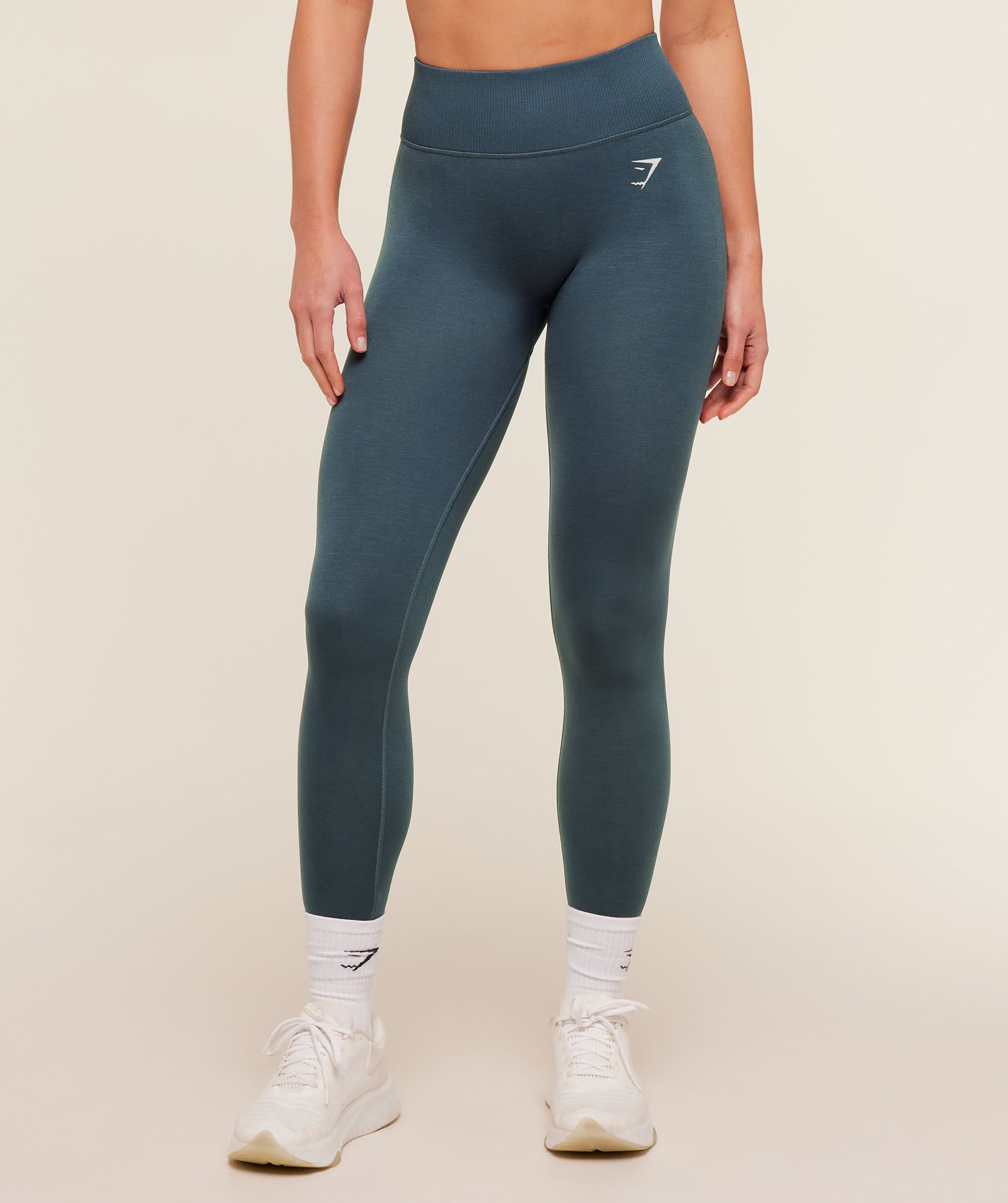 Gymshark Relay Seamless High-Rise Leggings - Stealth Blue