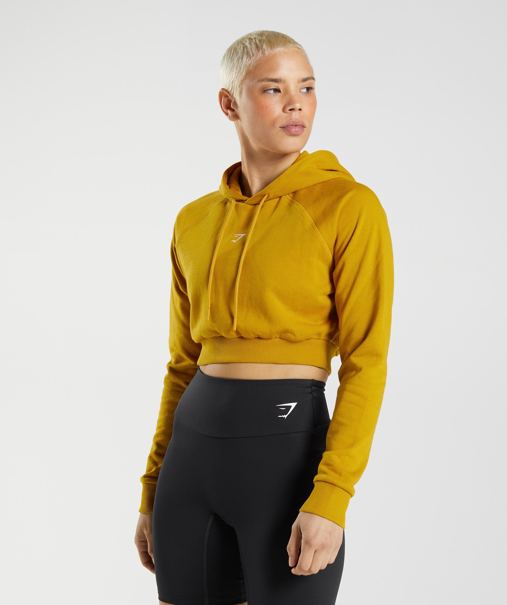 Gymshark Training Cropped Hoodie - Turmeric Yellow