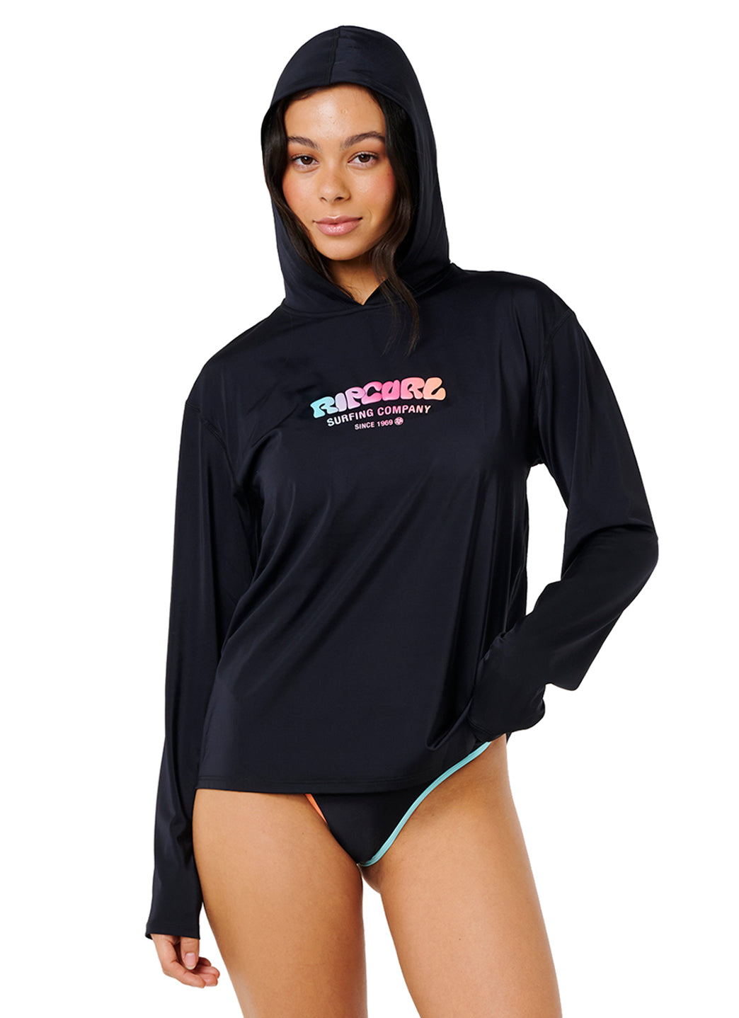 Rip Curl Women's Surf Puff Hooded Long Sleeve UPF Rash Guard