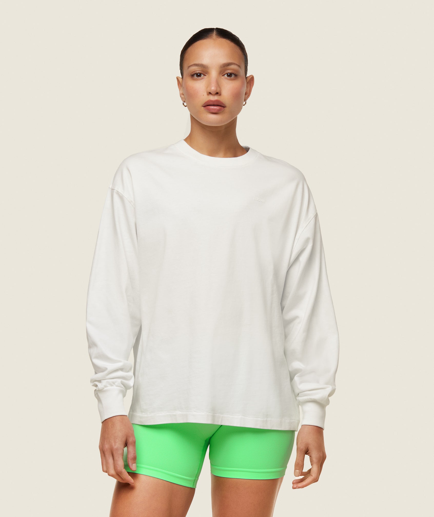 Gymshark Comfort Regular LS Top - Soft White
