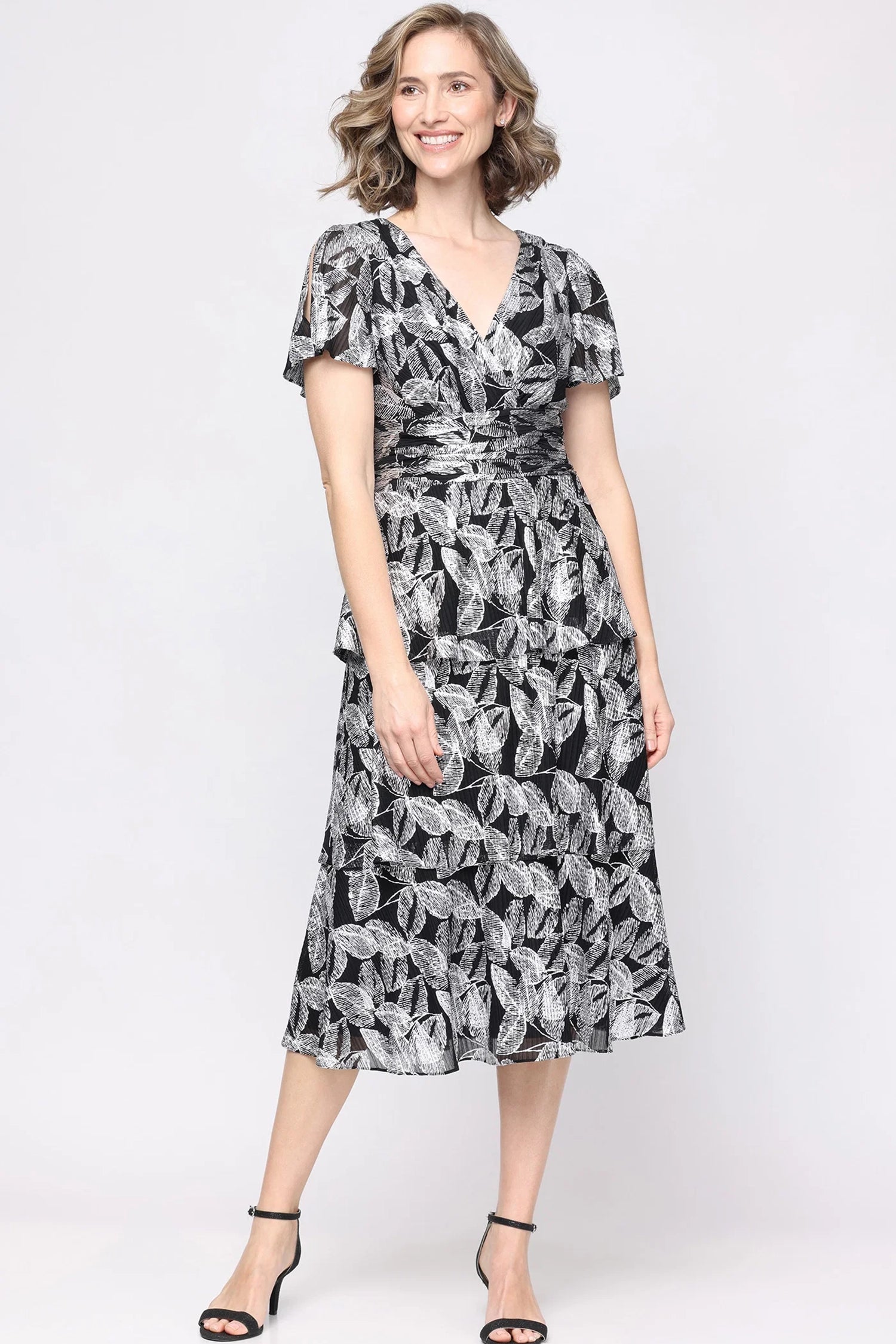 S.L. Fashions Dresses (SLNY) 9179541 Tiered Leaf Evening Dress
