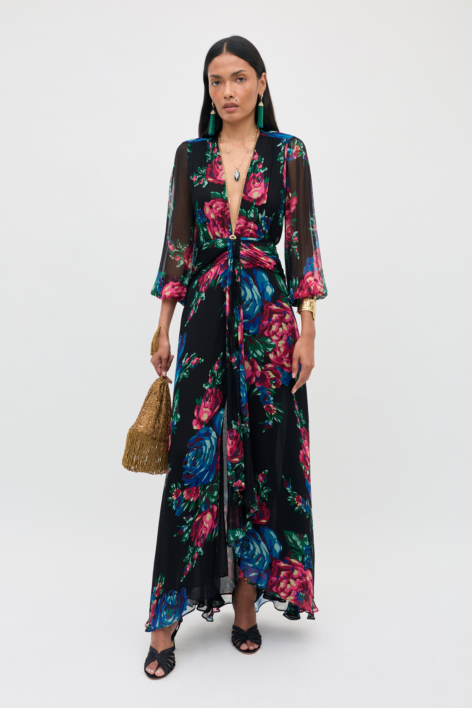 Meera -  Vintage Bouquet Black