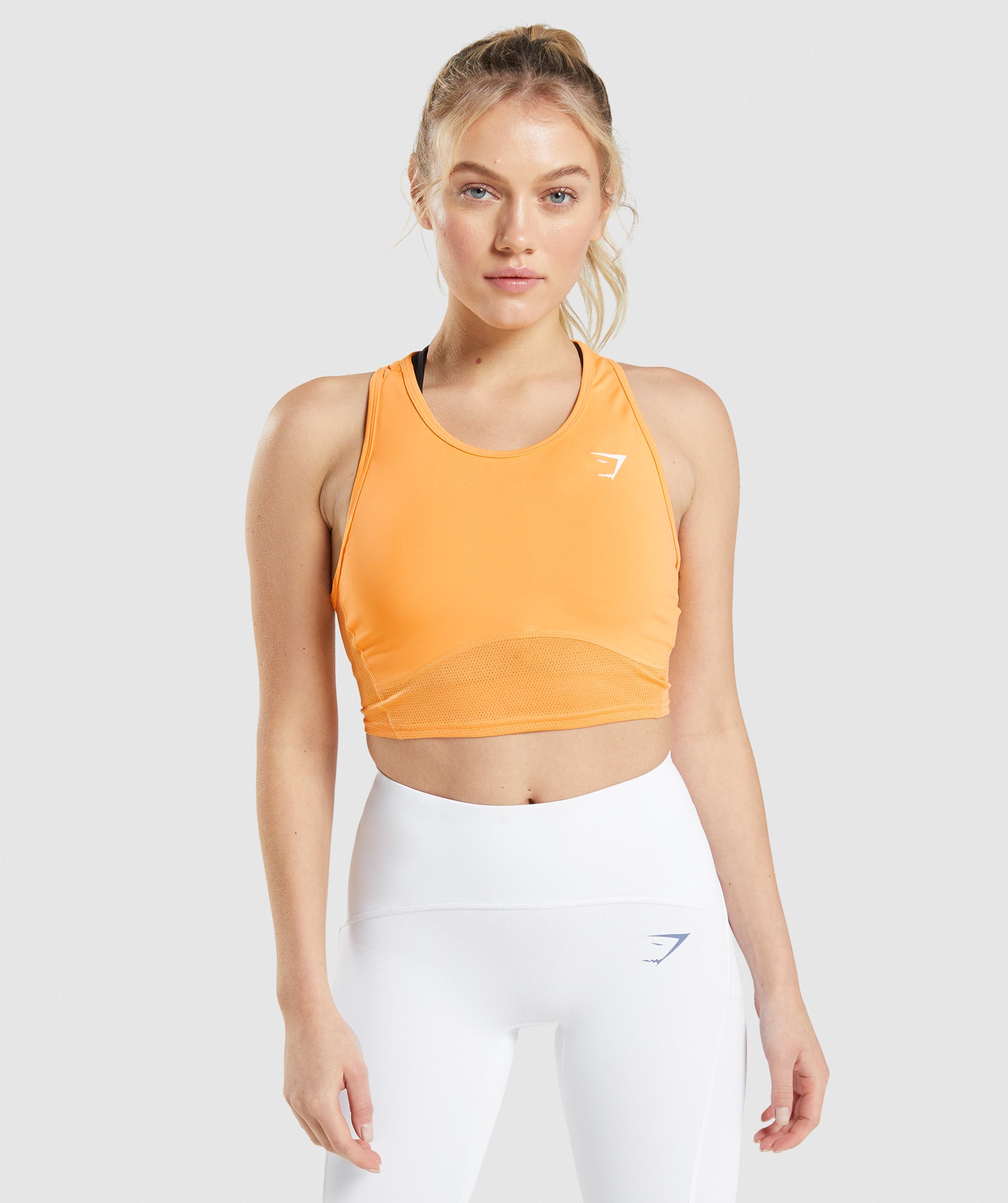 Gymshark Pulse Crop Tank - Apricot Orange