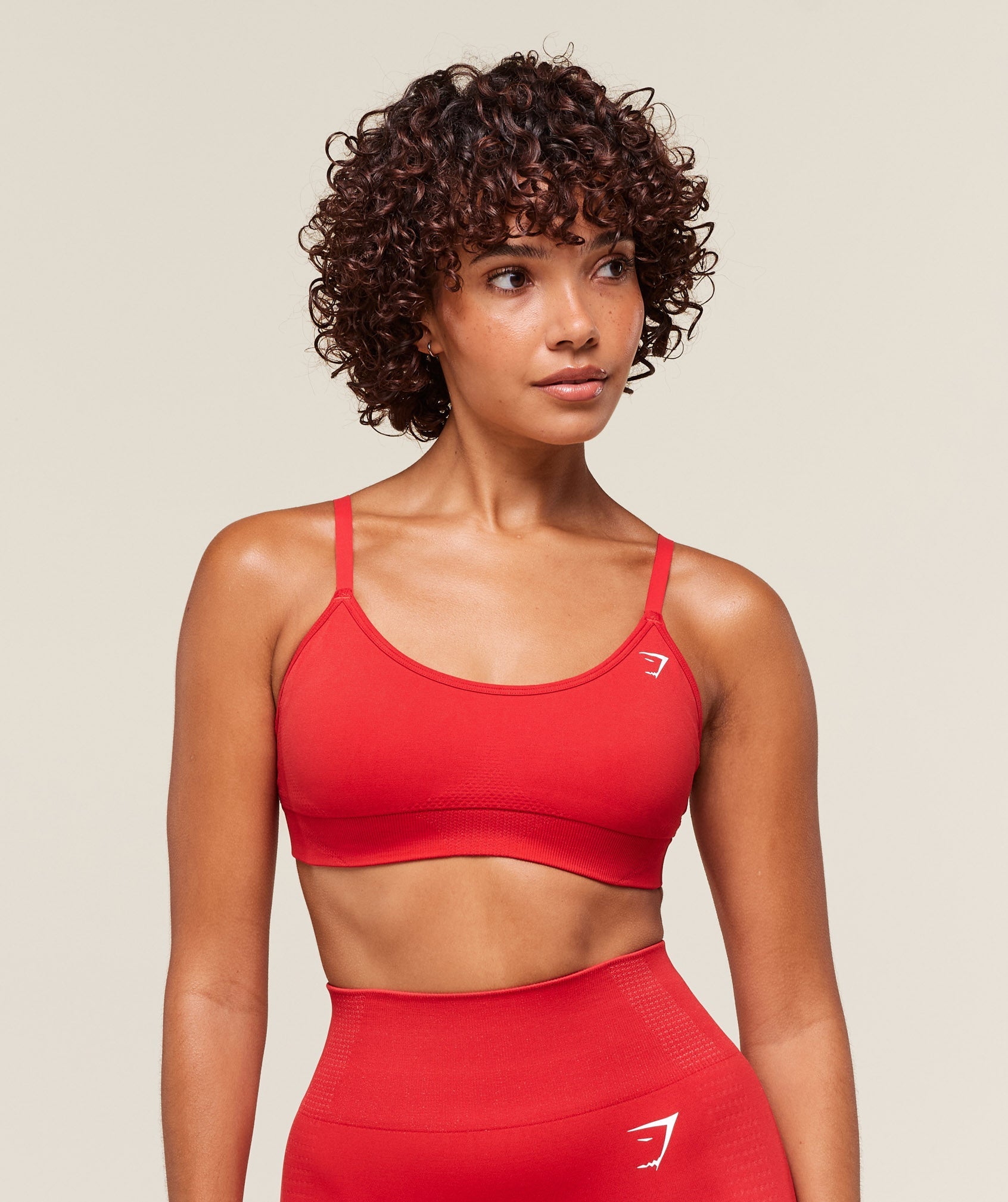 Gymshark Vital Seamless Minimal Sports Bra - Velocity Red/Marl