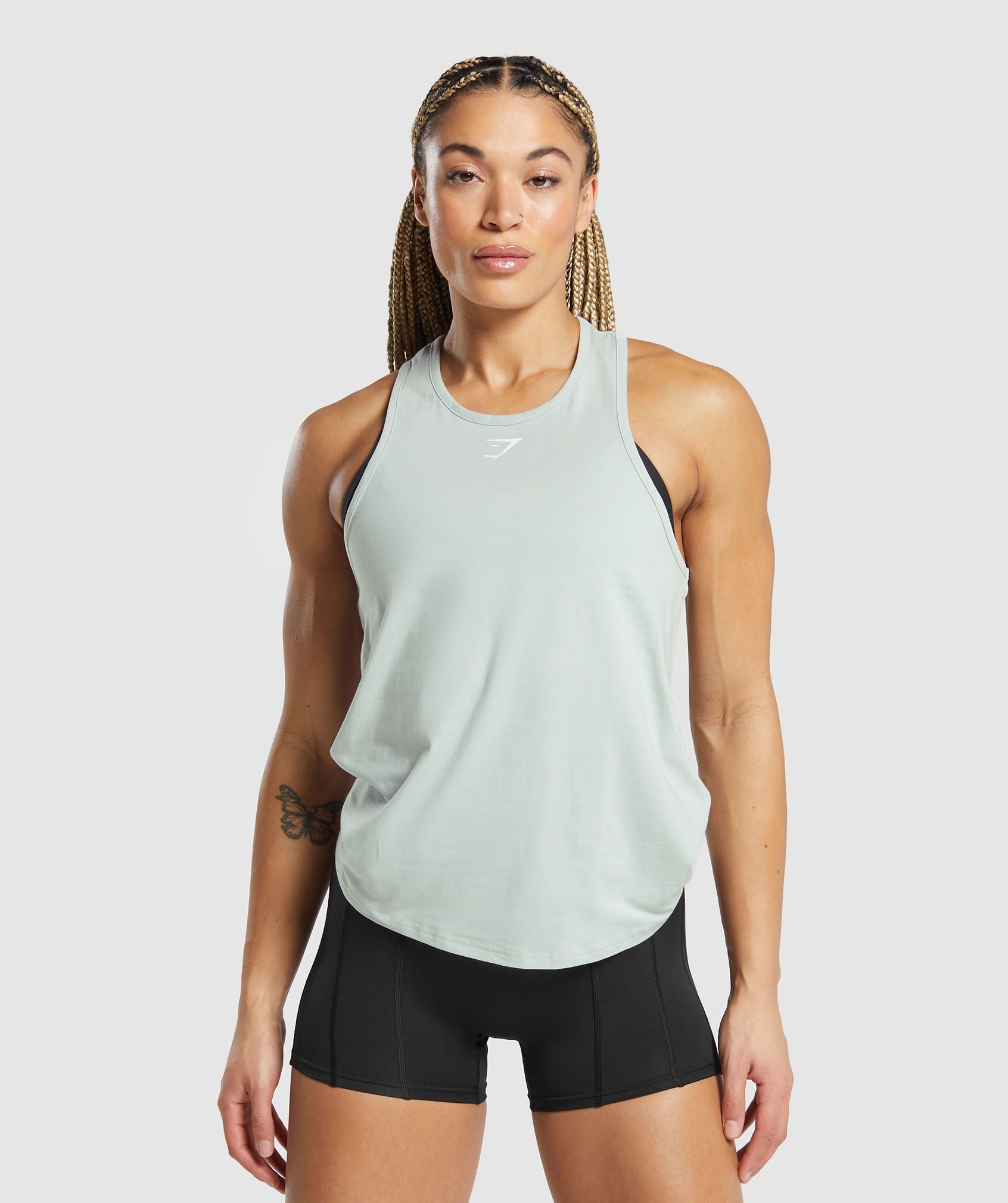 Gymshark Lifting Essential Cotton Tank - Light Grey