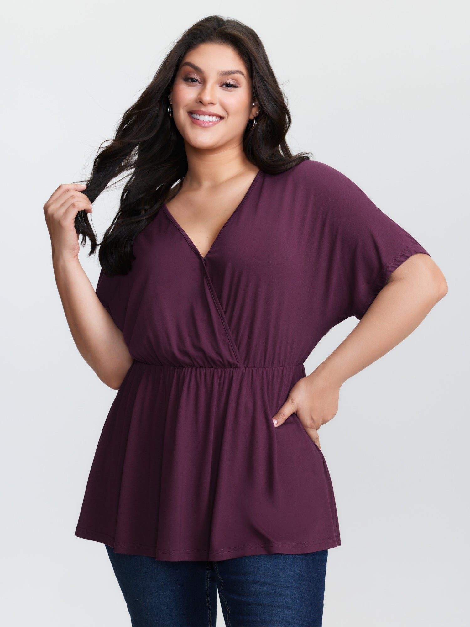 Supersoft Stretchy Surplice T-Shirt