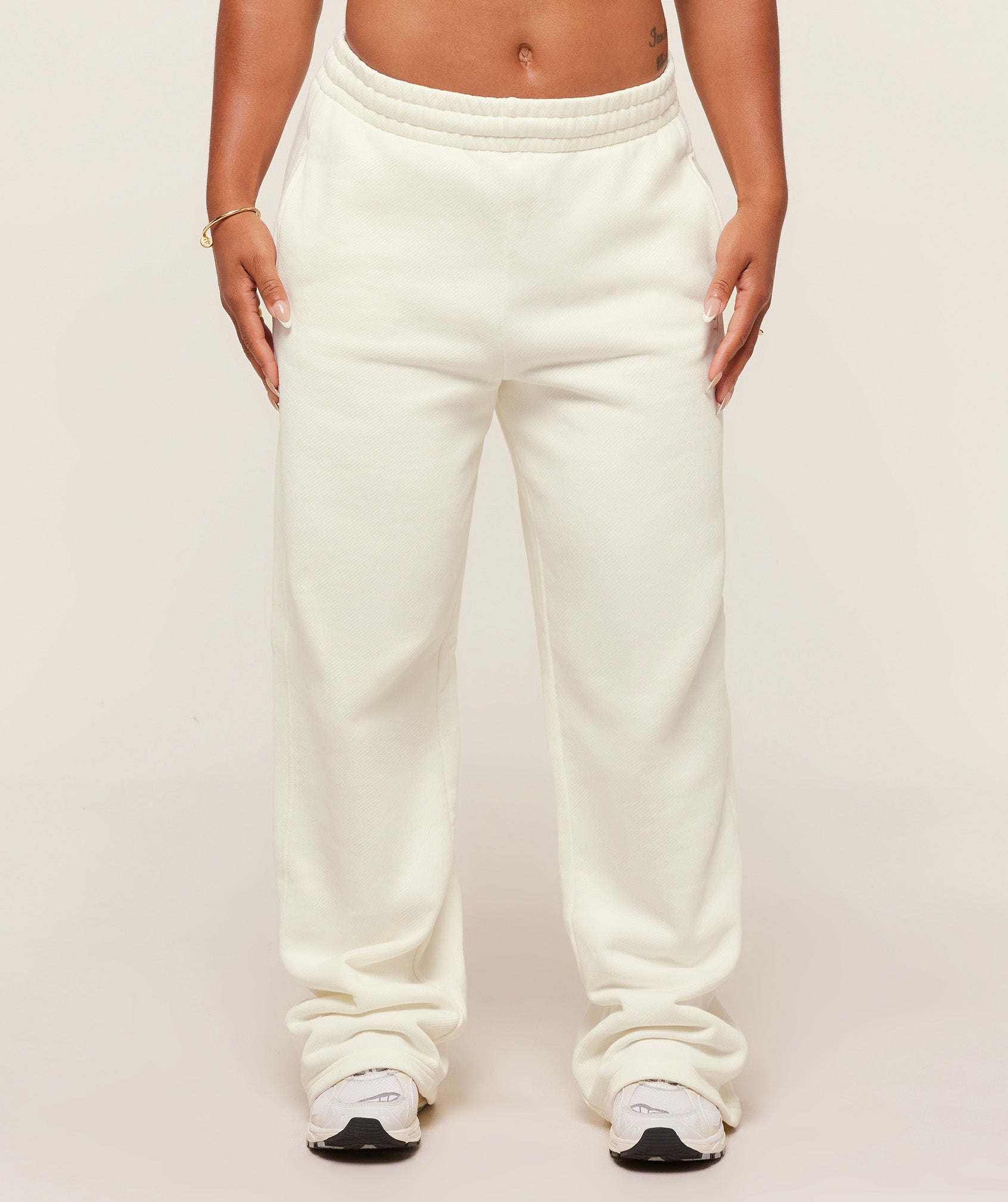 Gymshark x Analis Tracksuit Pants - Soft White