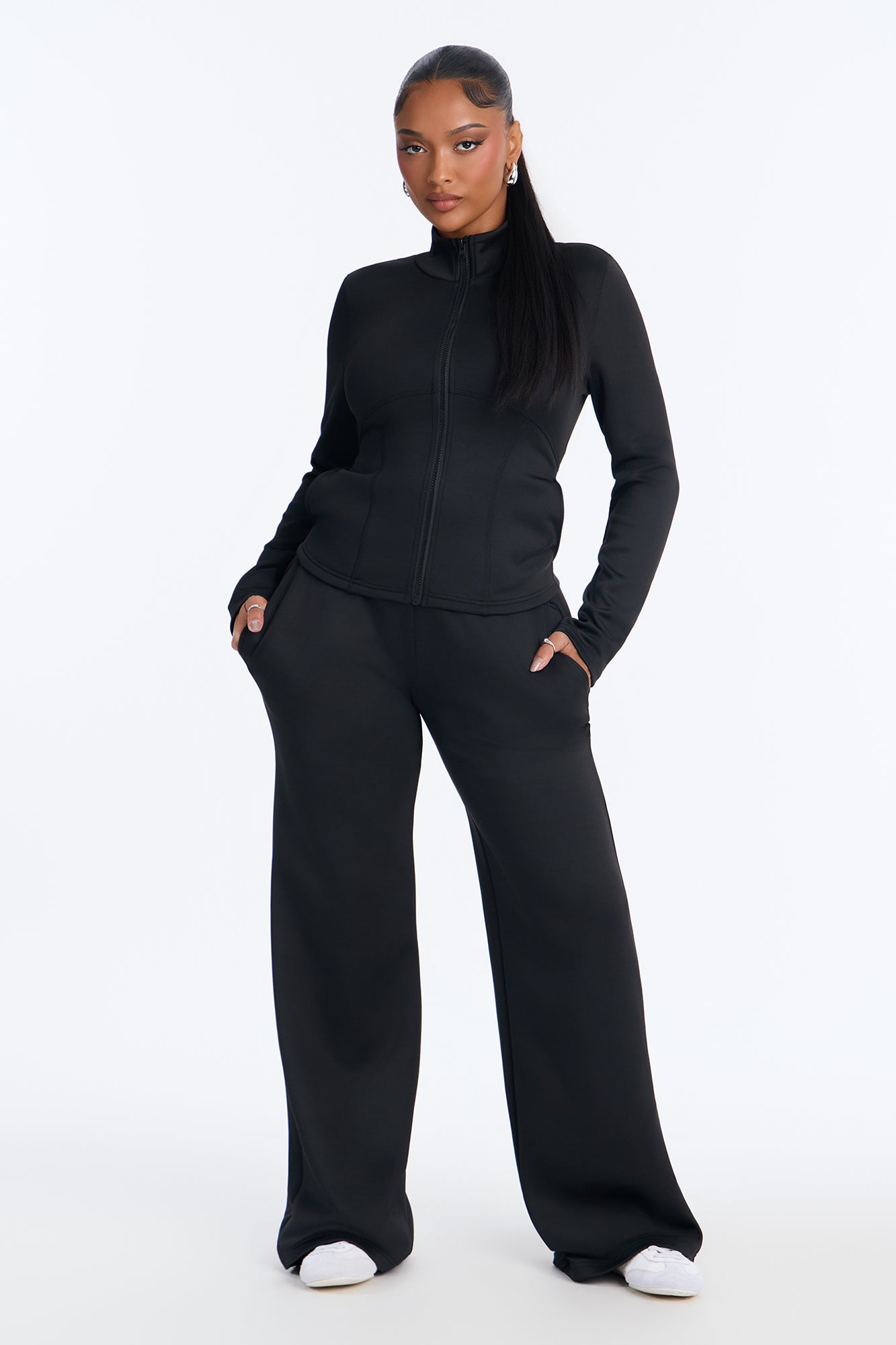Make Your Move Scuba Pant Set - Black