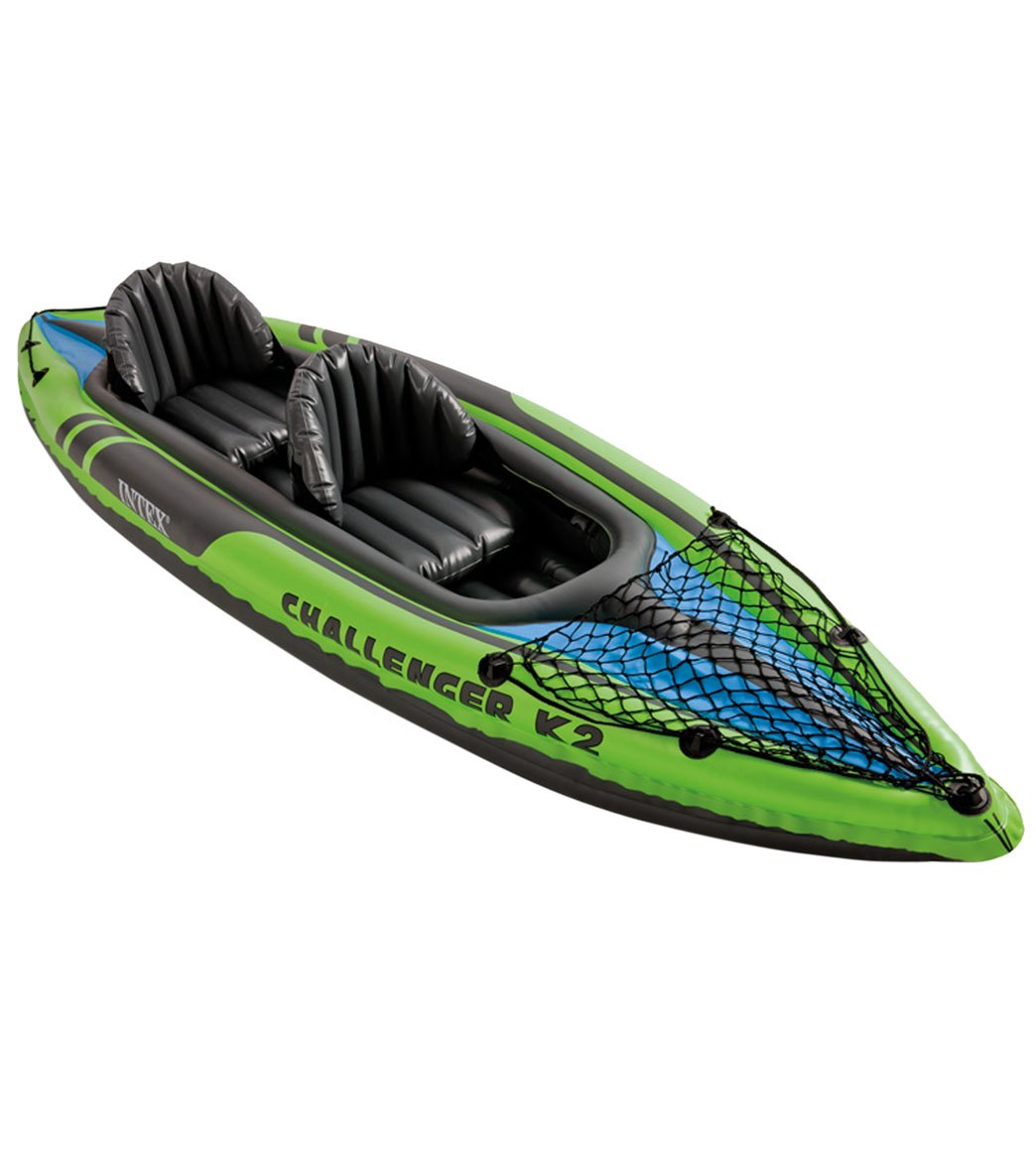 Intex Challenger K2 Kayak w/ 86" Aluminum Oars & High-Output Pump