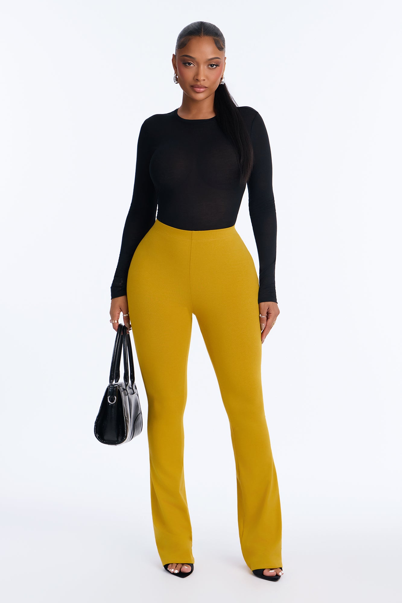 Adriana Flare Pant - Mustard