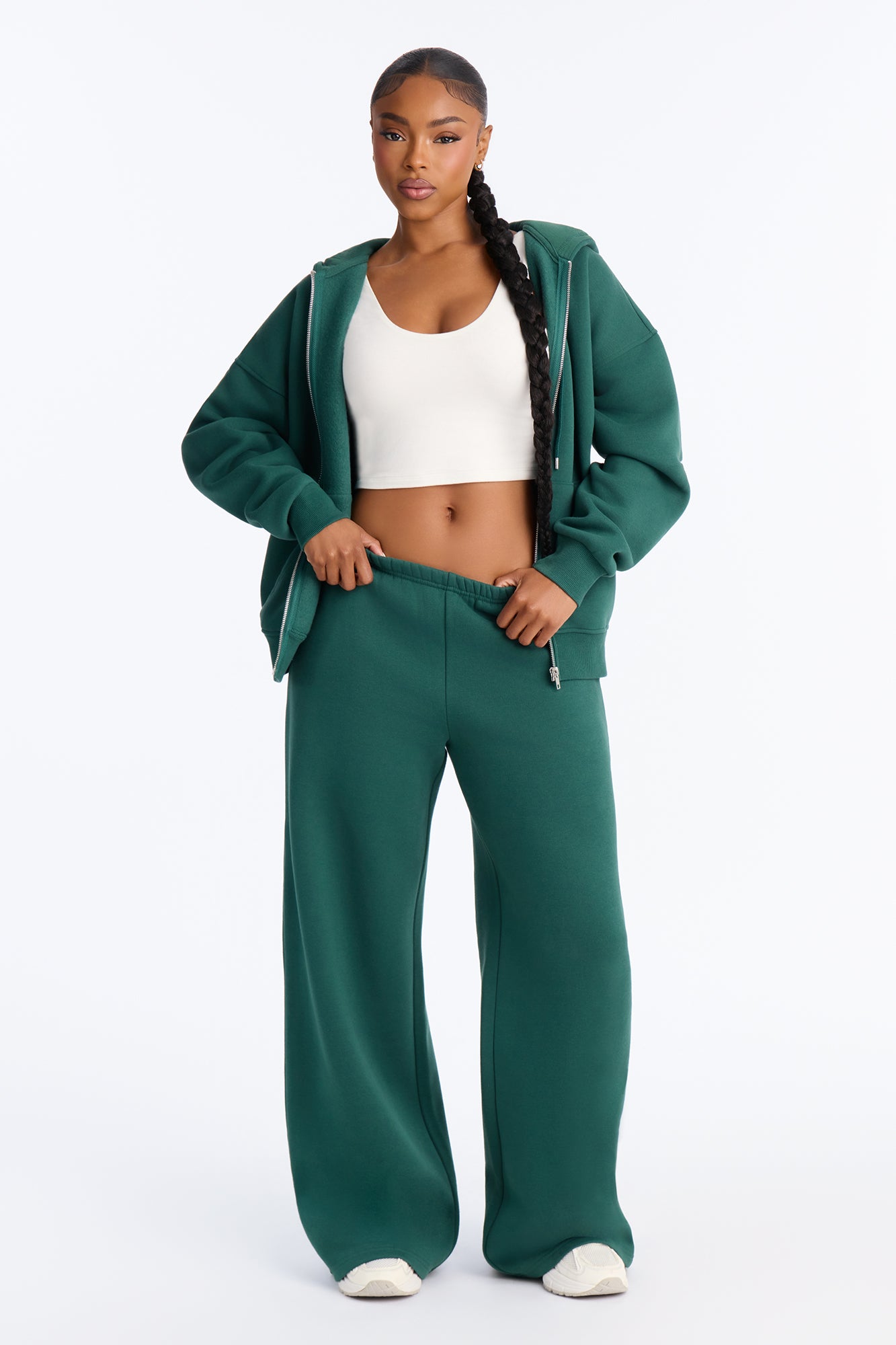 Chill Living Fleece Pant Set - Hunter