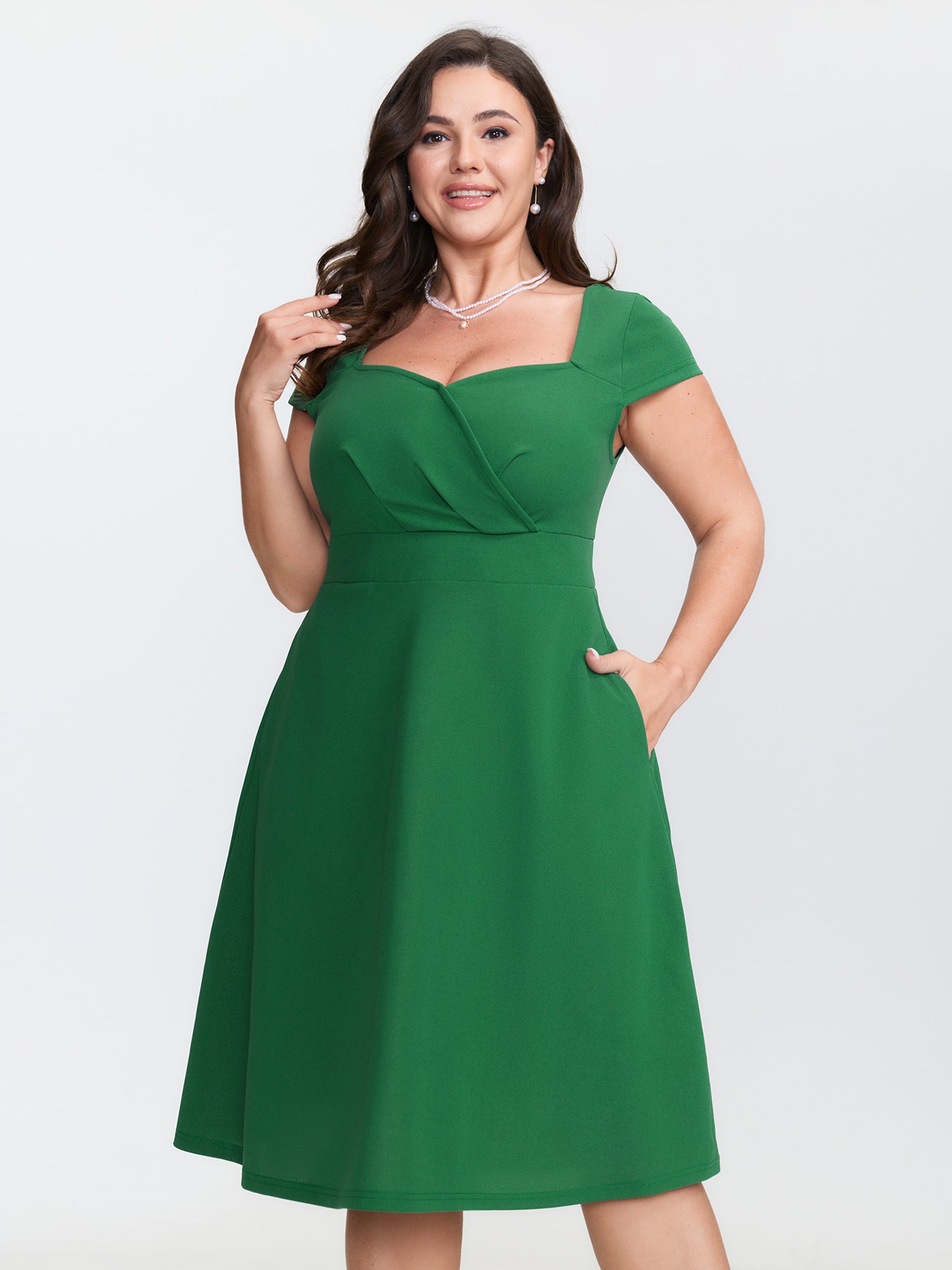 Retro Twist Front Back-Tie Mini Dress