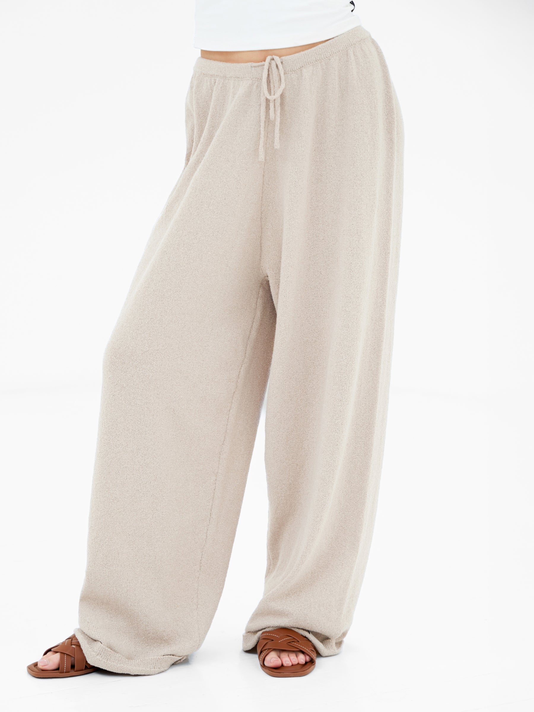 Mae Crochet Trousers - Taupe